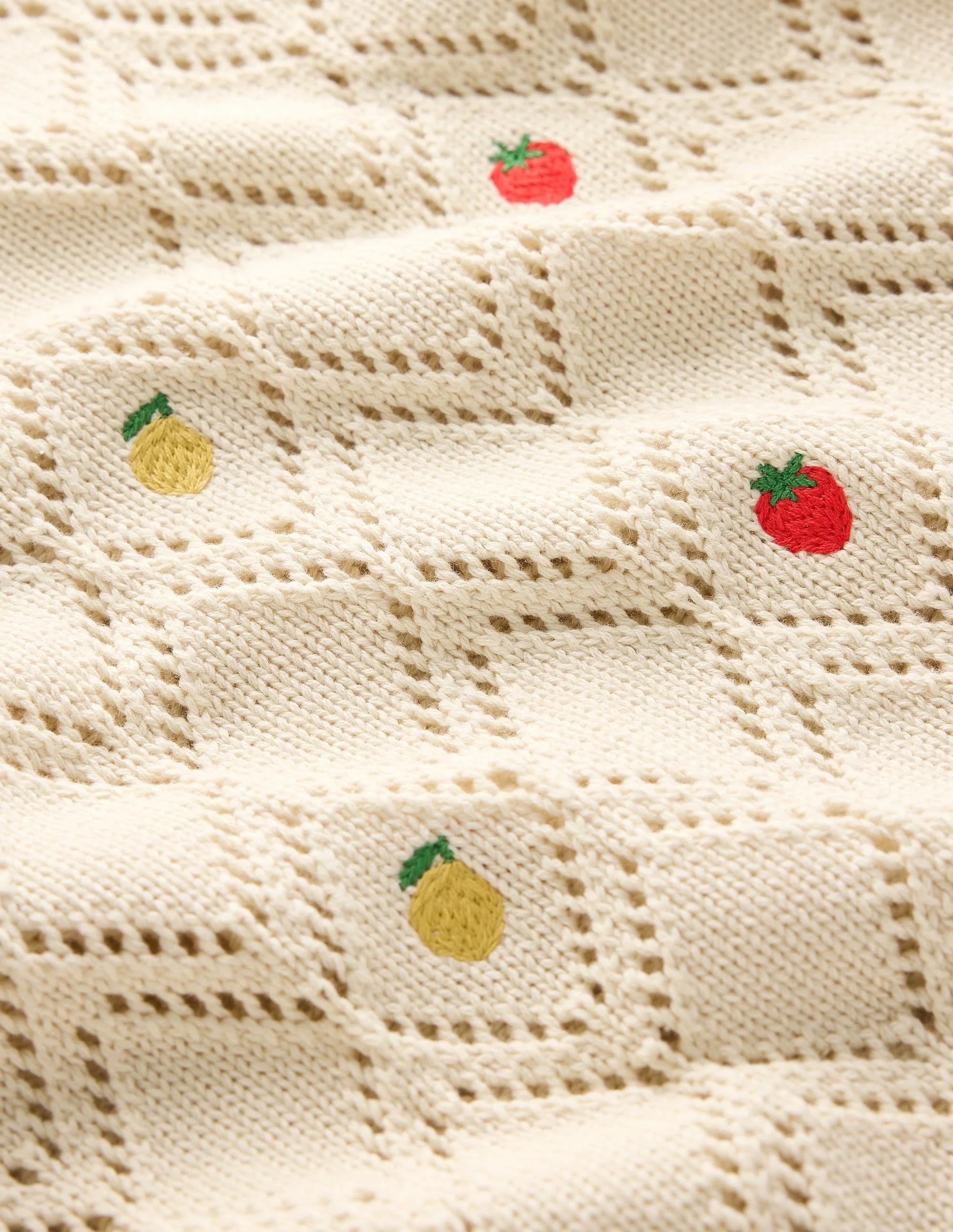 Enid Embroidered Sweater-Warm Ivory, Fruit - Image 9