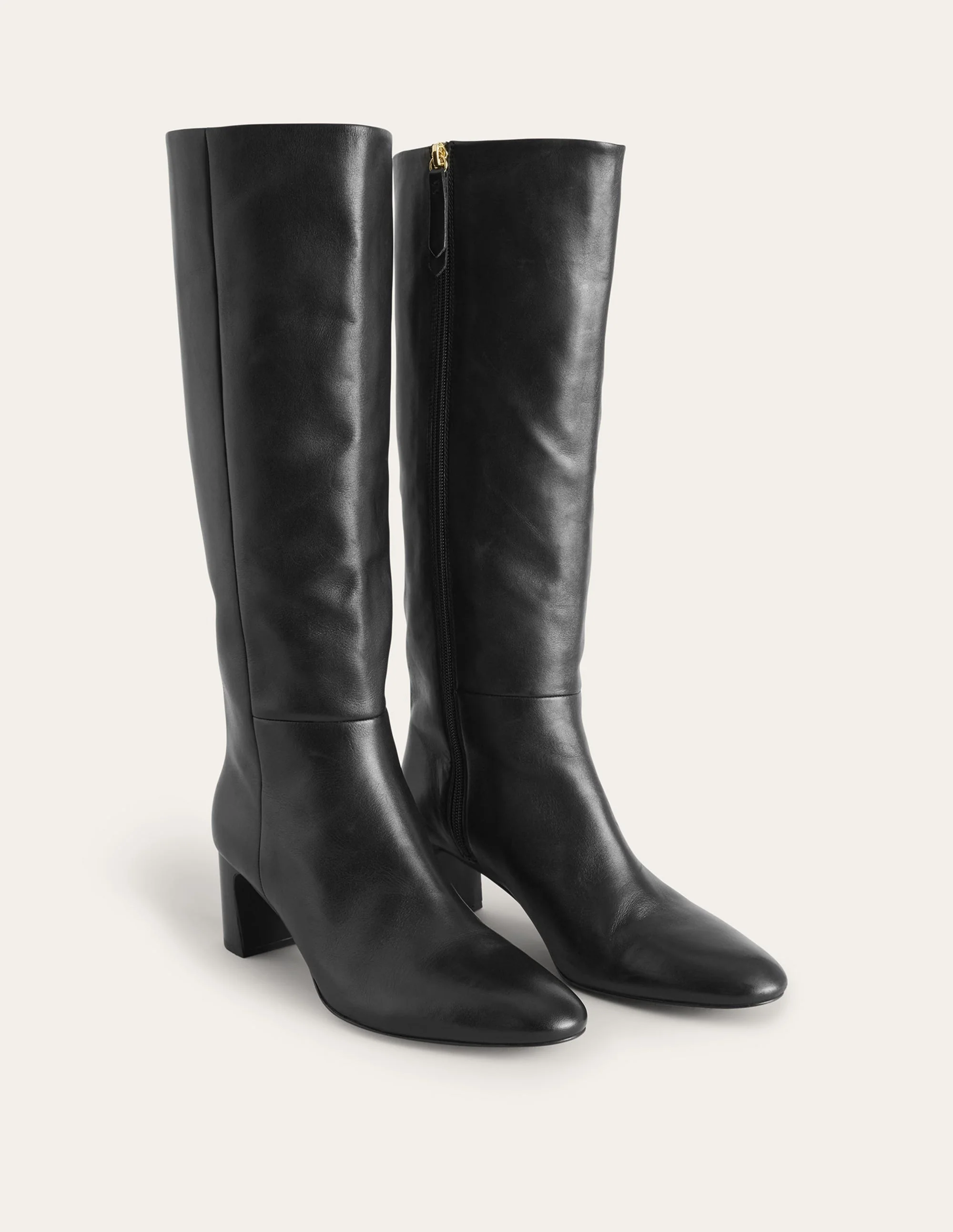 Erica Knee High Leather Boots-Black Leather - Image 4