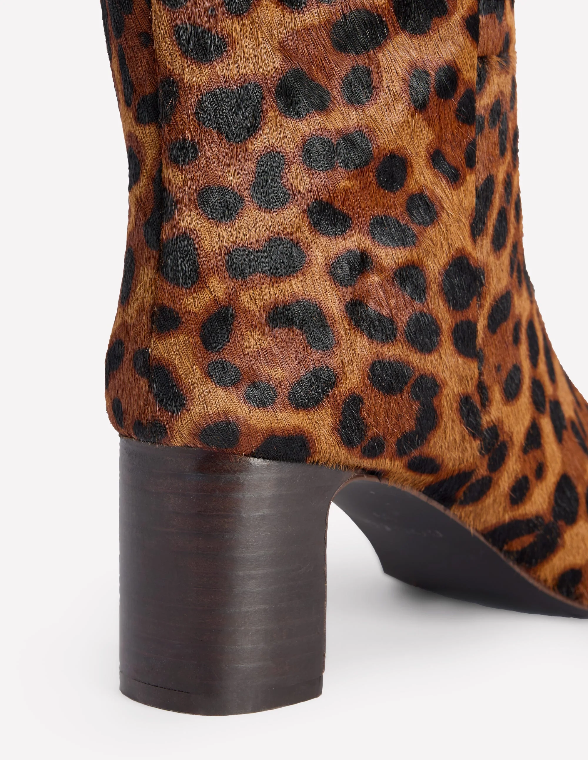 Erica Knee High Leather Boots-Dark Classic Leopard - Image 4
