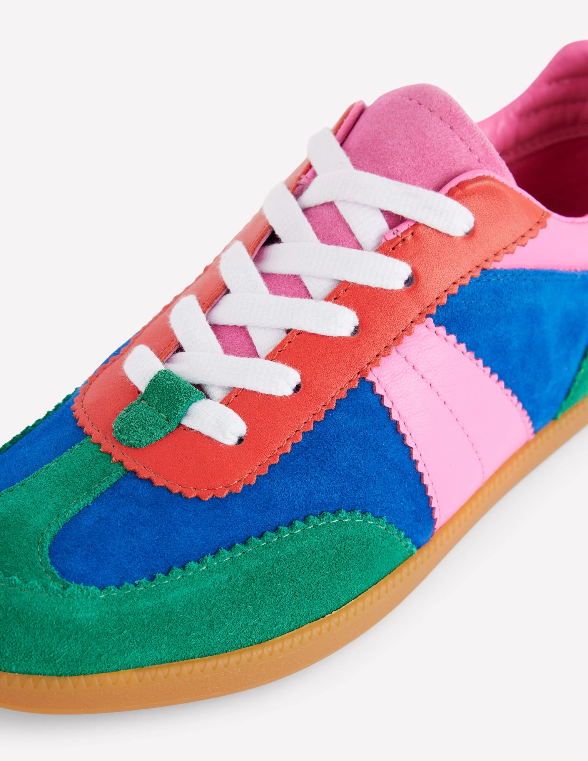 Erin Retro Tennis Trainers-Multi Colourblock - Image 4