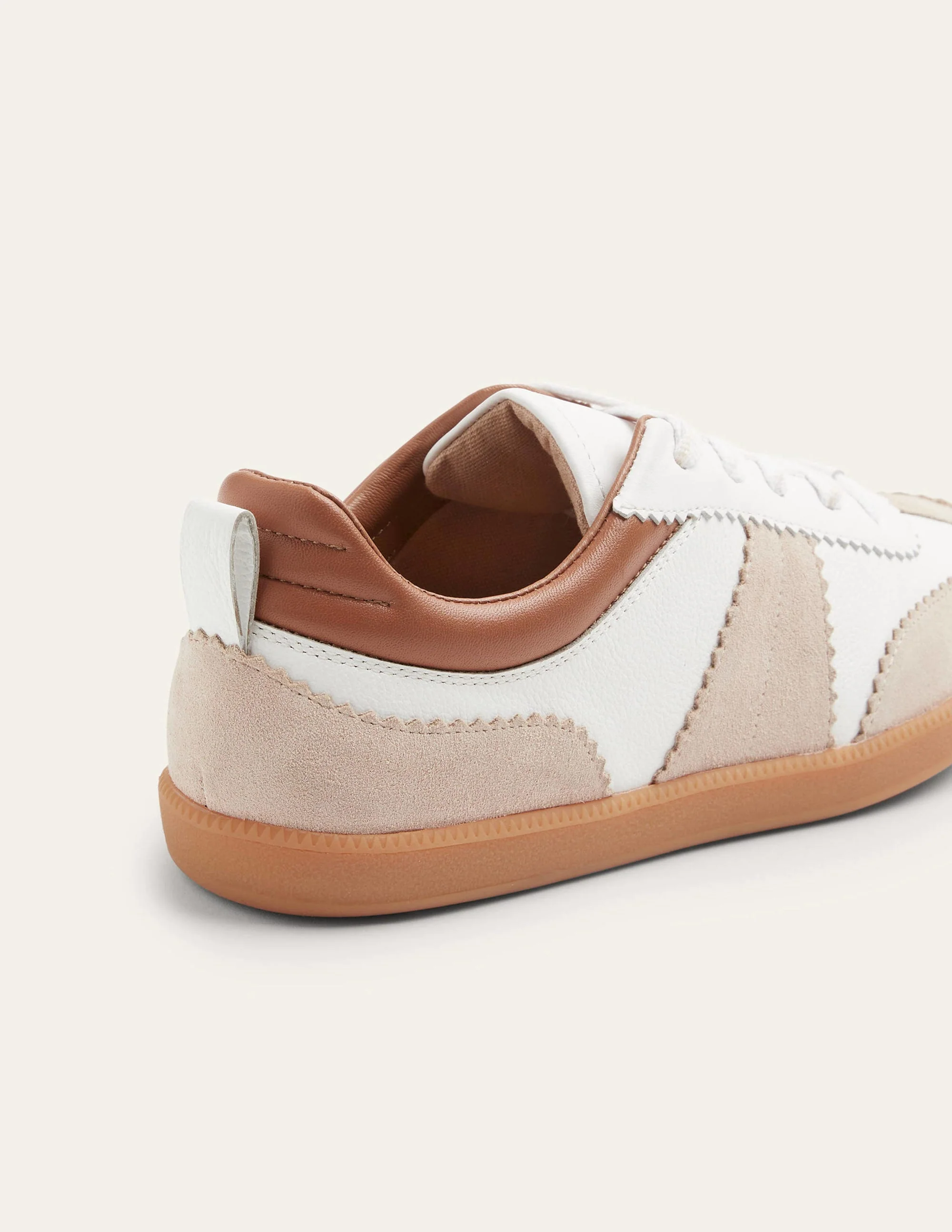 Erin Retro Tennis Trainers-White/Ecru - Image 6