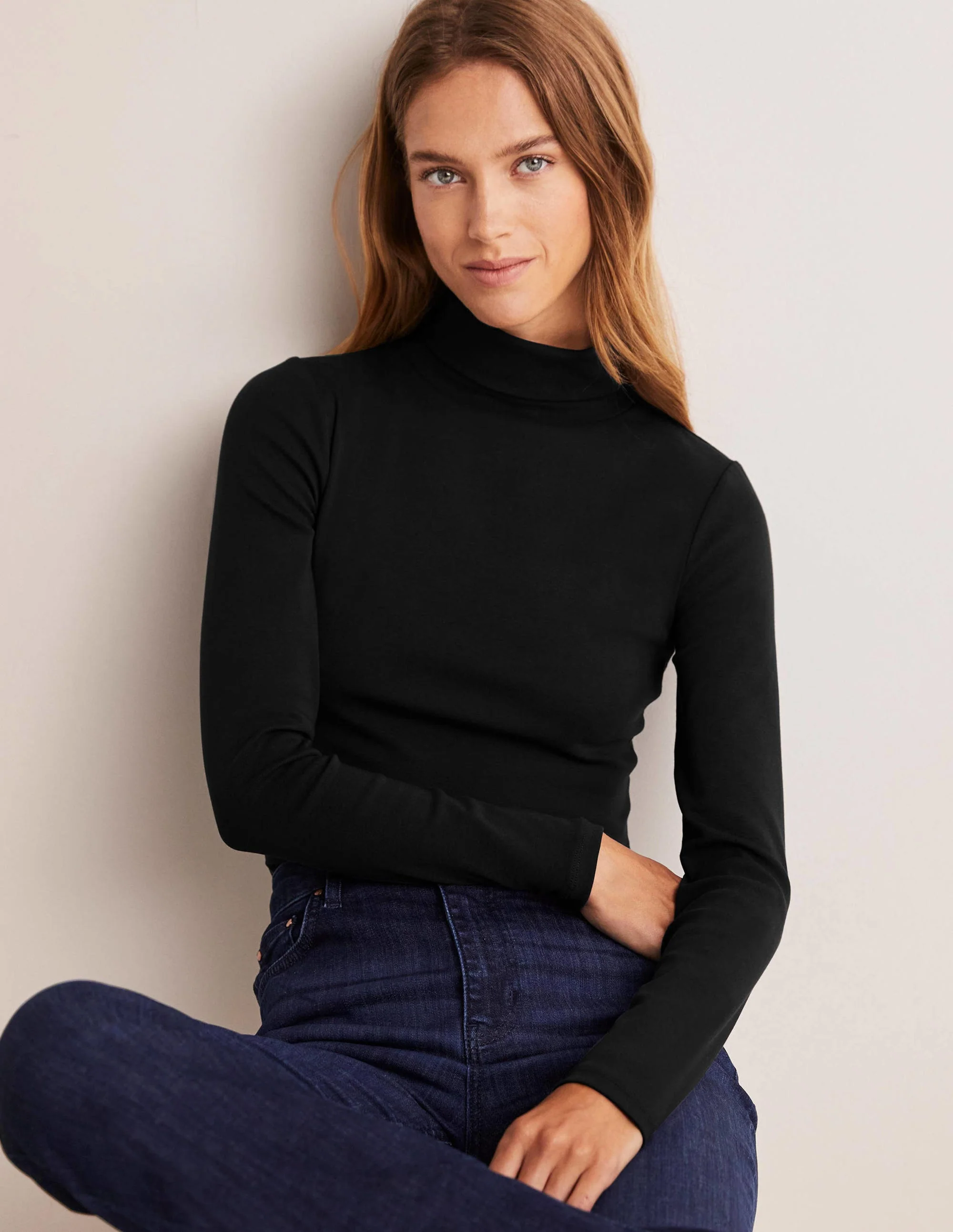 Essential Roll-neck Top-Black - Image 4