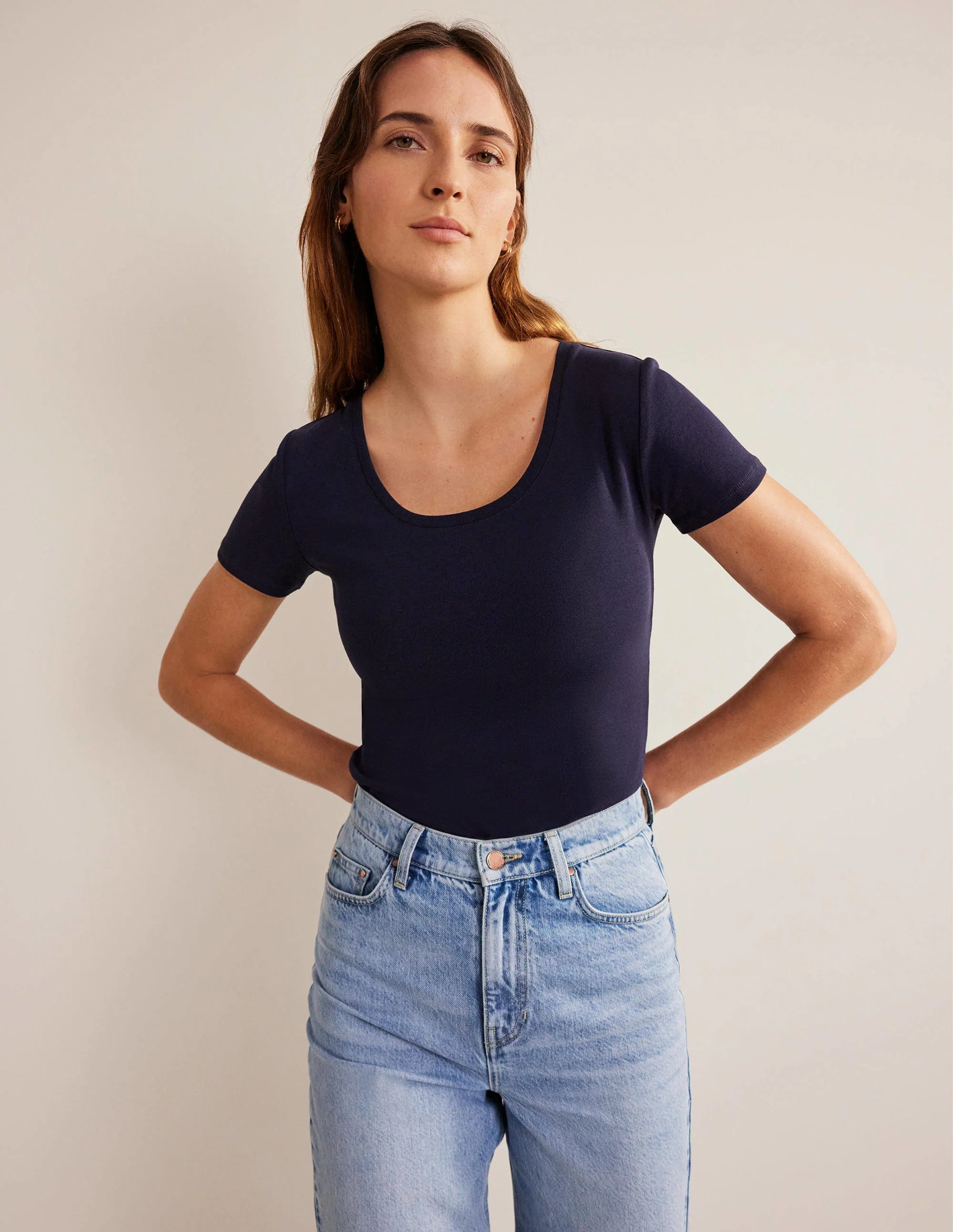 Essential Short Sleeve Tee-Navy