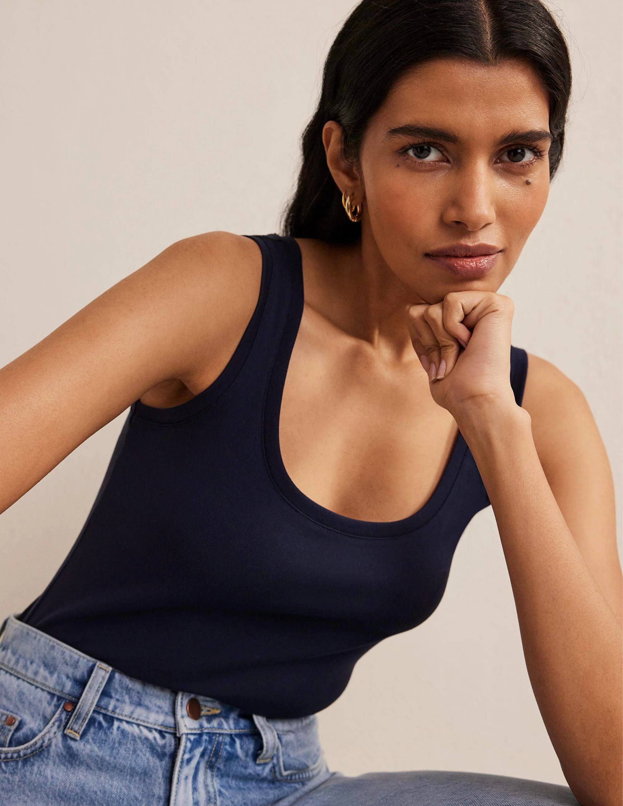 Essential Tank Top-Navy
