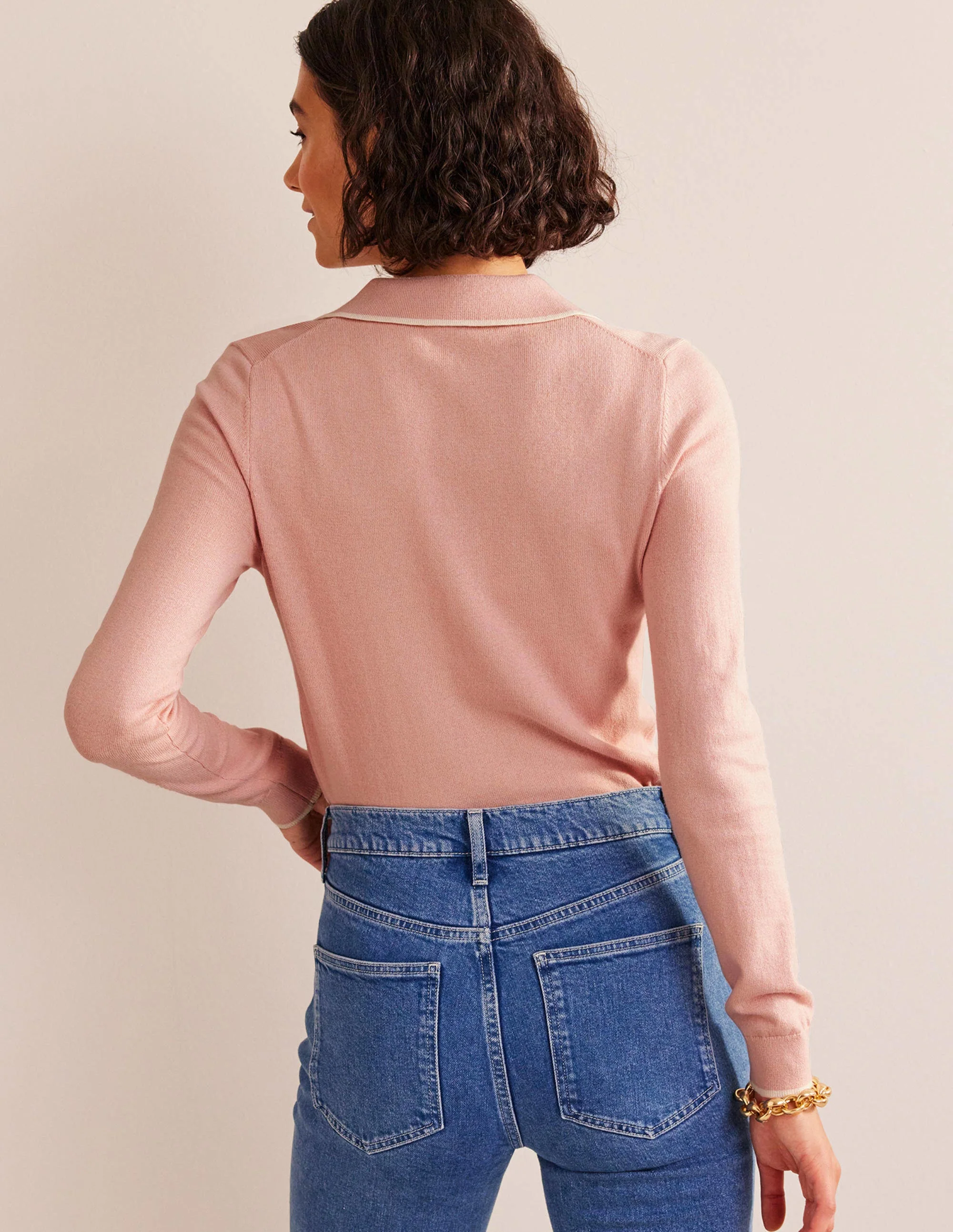Estelle Henley Sweater-Peachskin - Image 3