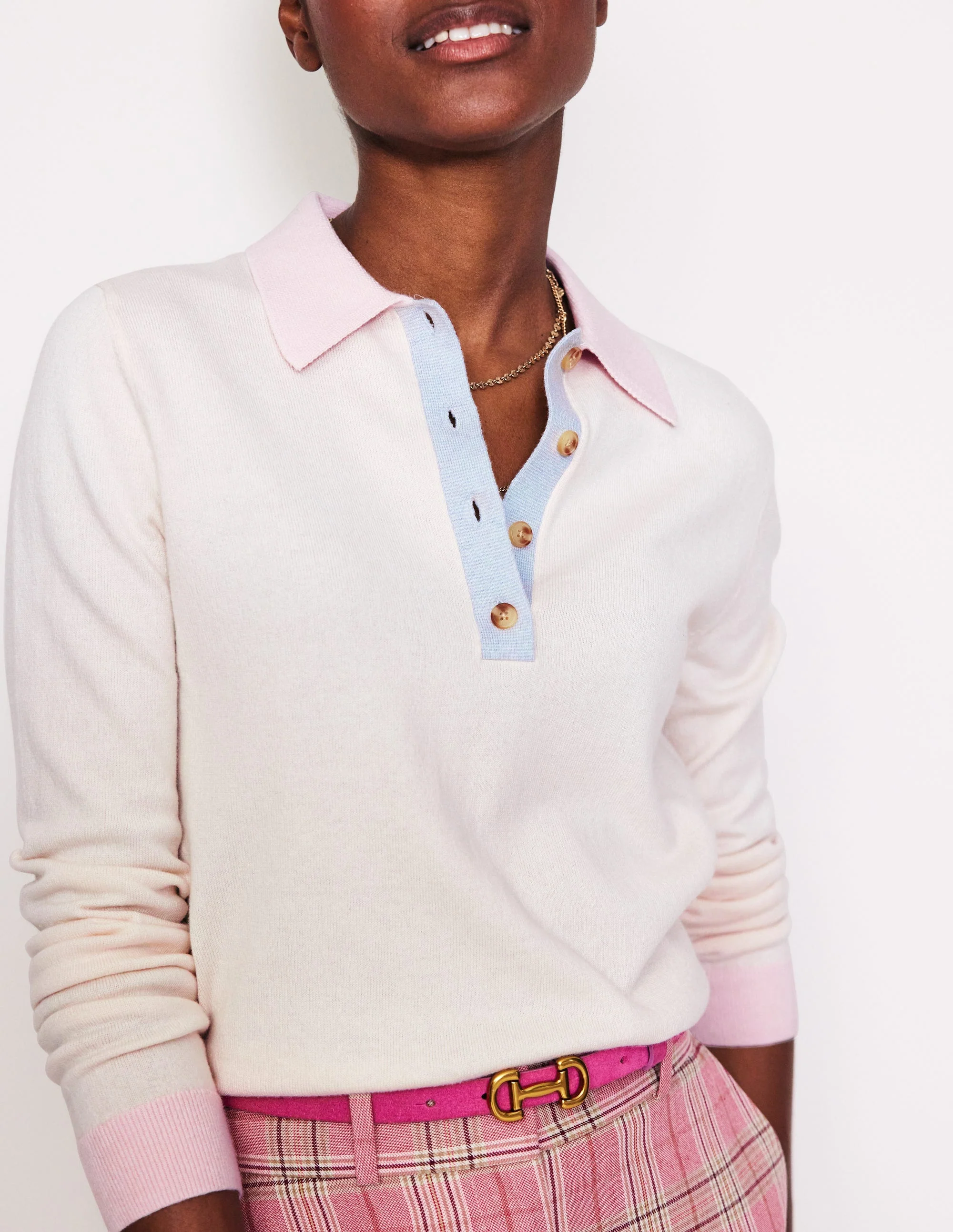 Estelle Henley Sweater-Warm Ivory - Image 2