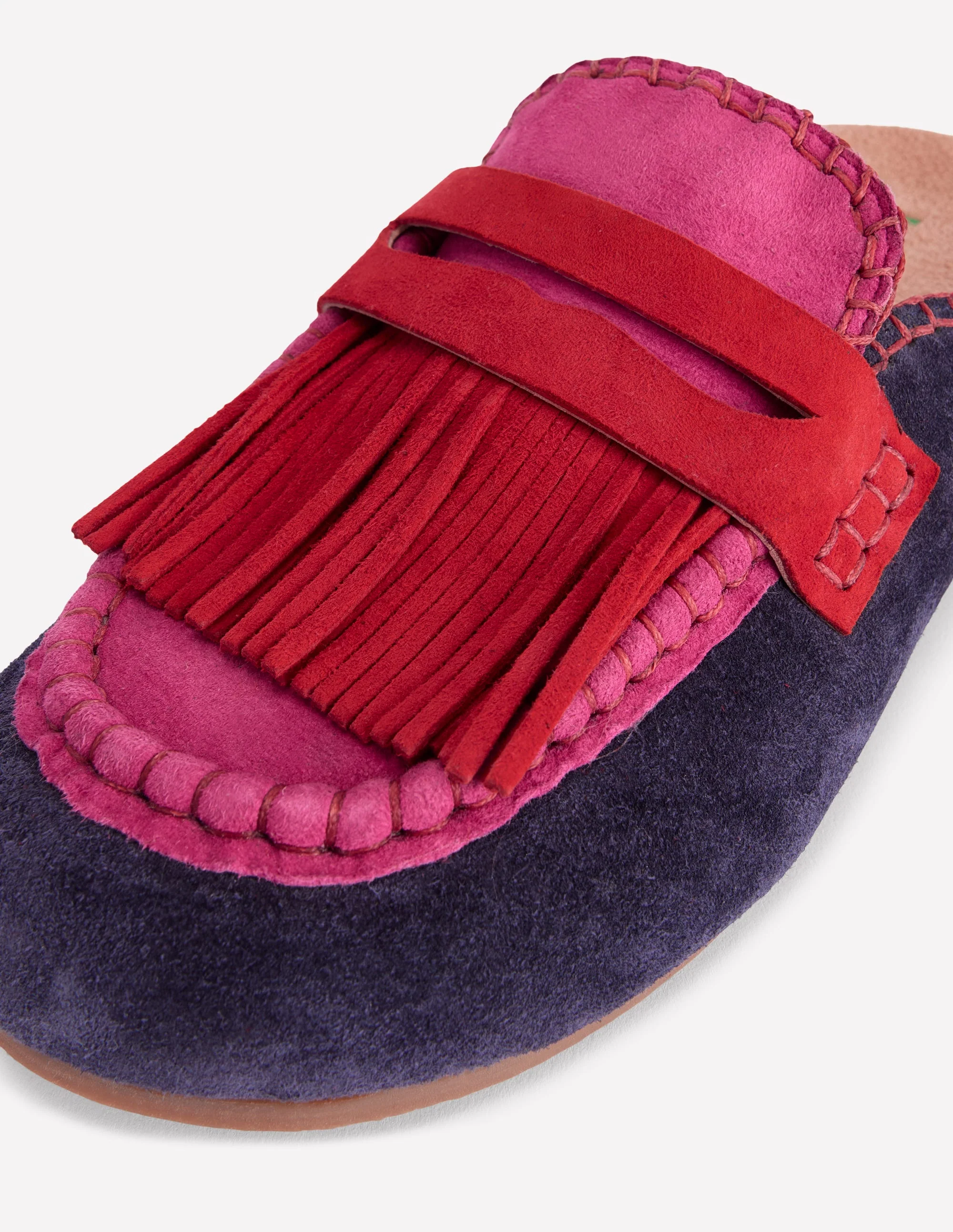 Etta Ghillie Mule Clogs-Colourblock - Image 4