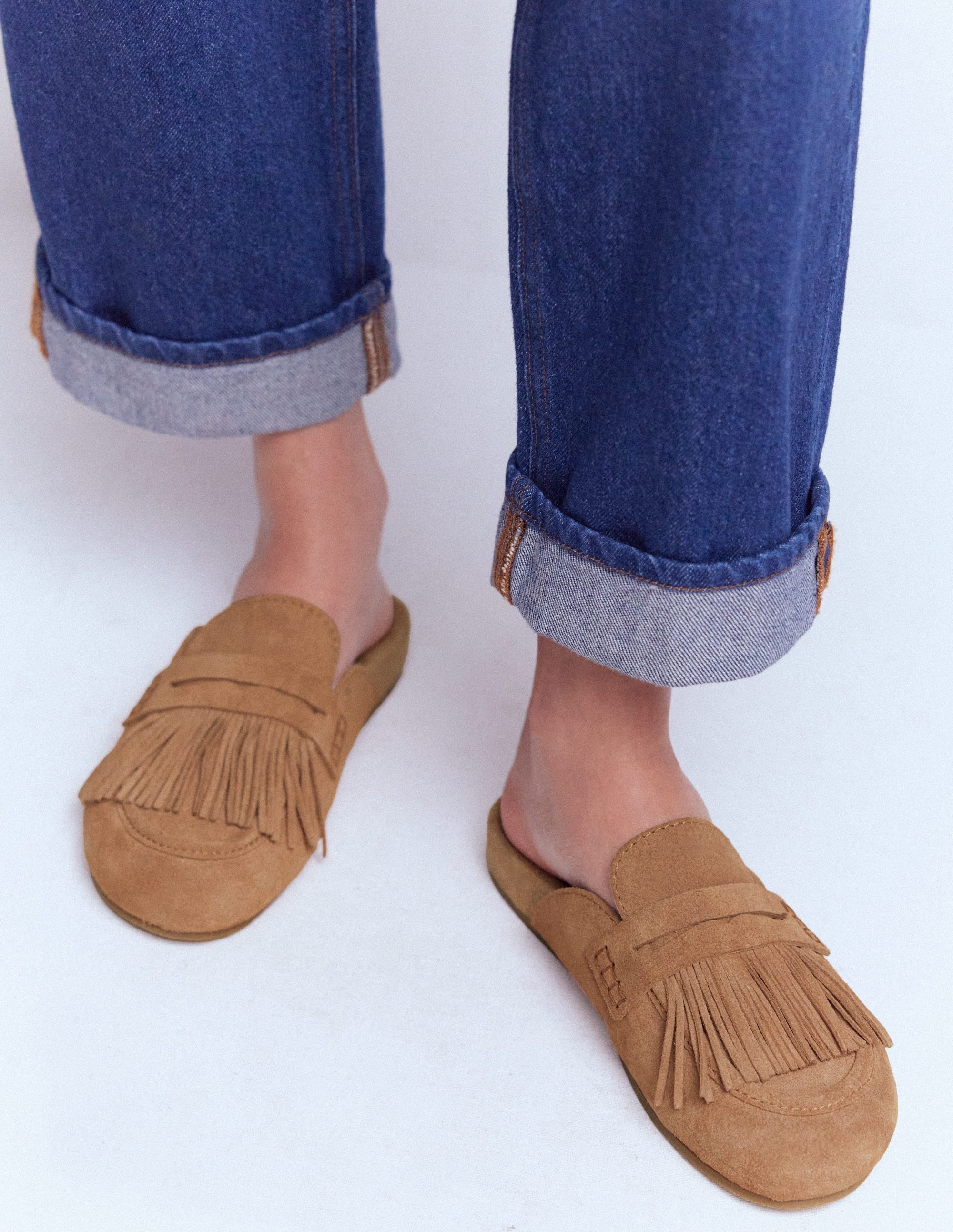 Etta Ghillie Mule Clogs-Tan - Image 2