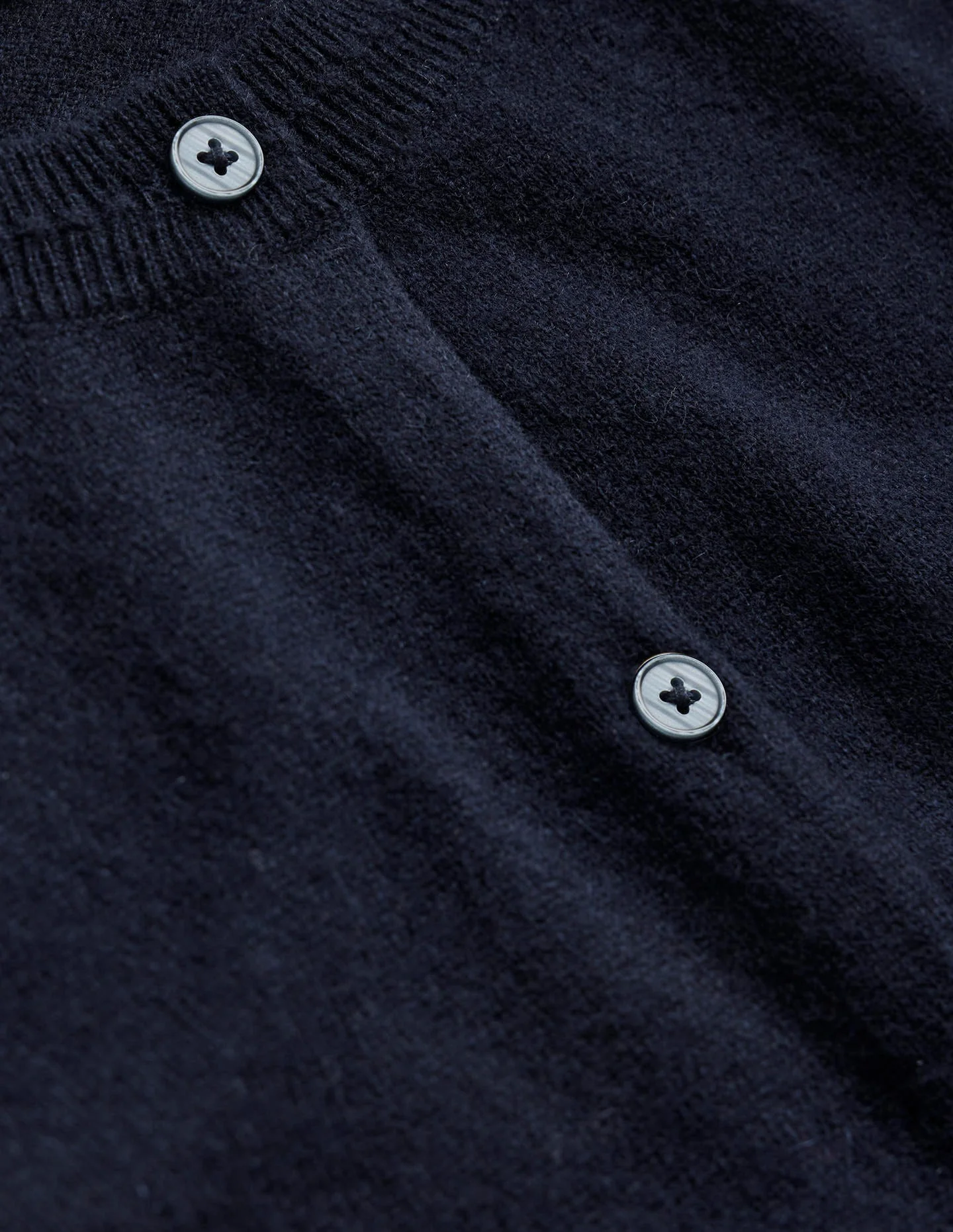 Eva Cashmere Crew Cardigan-Navy - Image 8