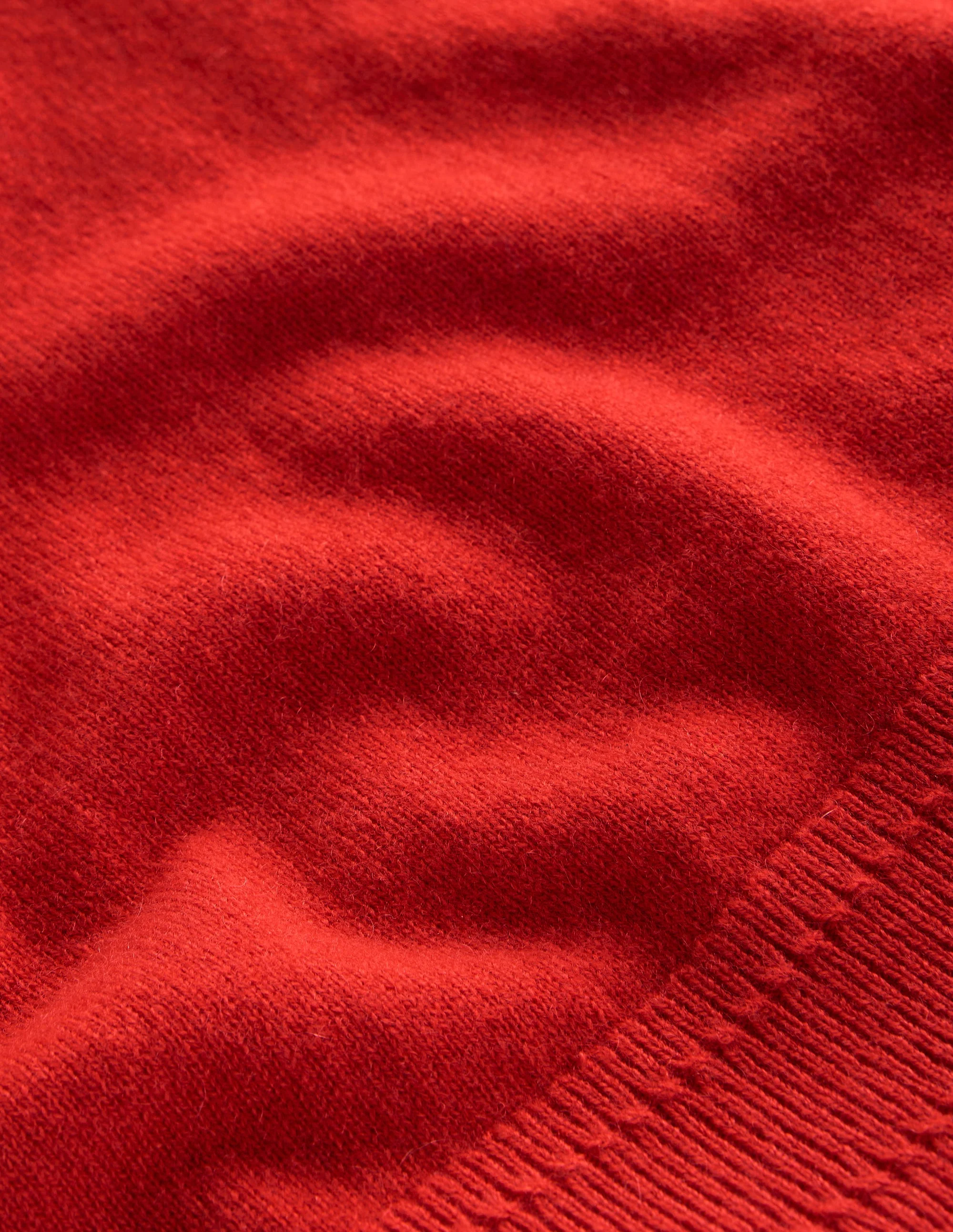 Eva Cashmere Crew Neck Sweater-Rouge Red - Image 6