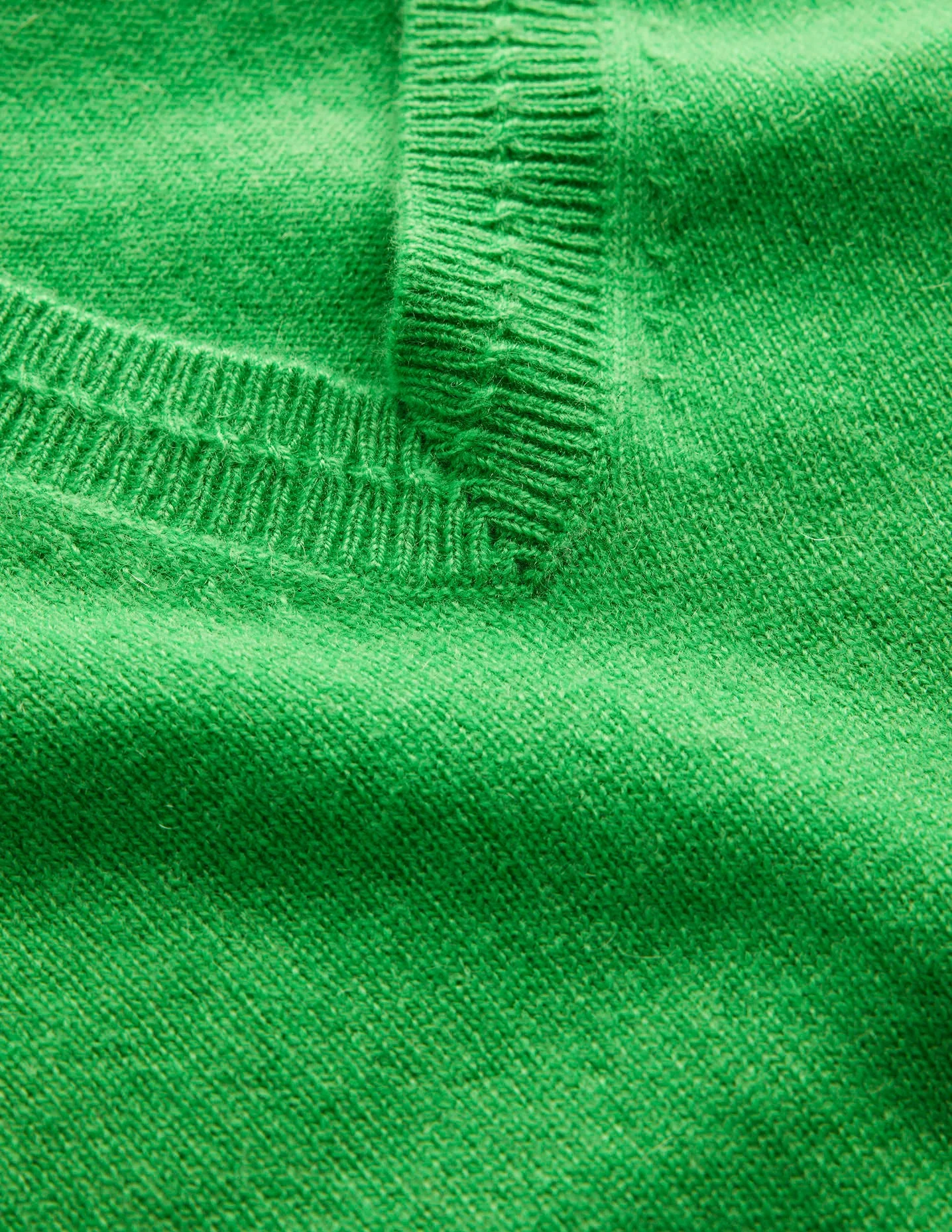 Eva Cashmere V-Neck Sweater-Bright Green - Image 6