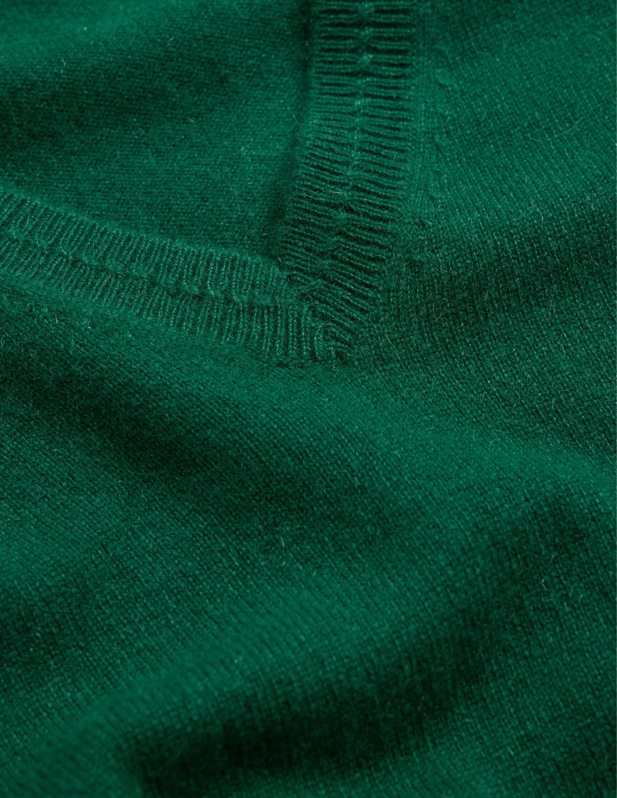 Eva Cashmere V-Neck Sweater-Deep Forest - Image 7