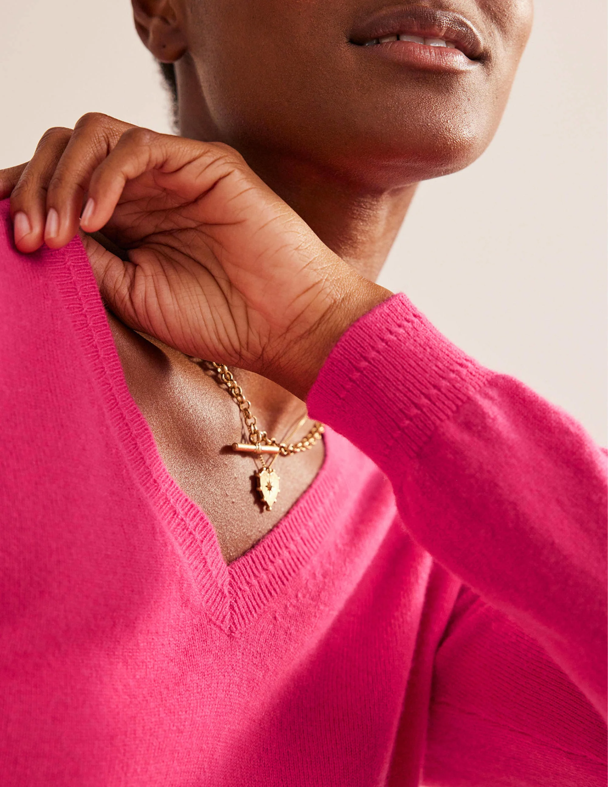 Eva Cashmere V-Neck Sweater-Jazzy - Image 2