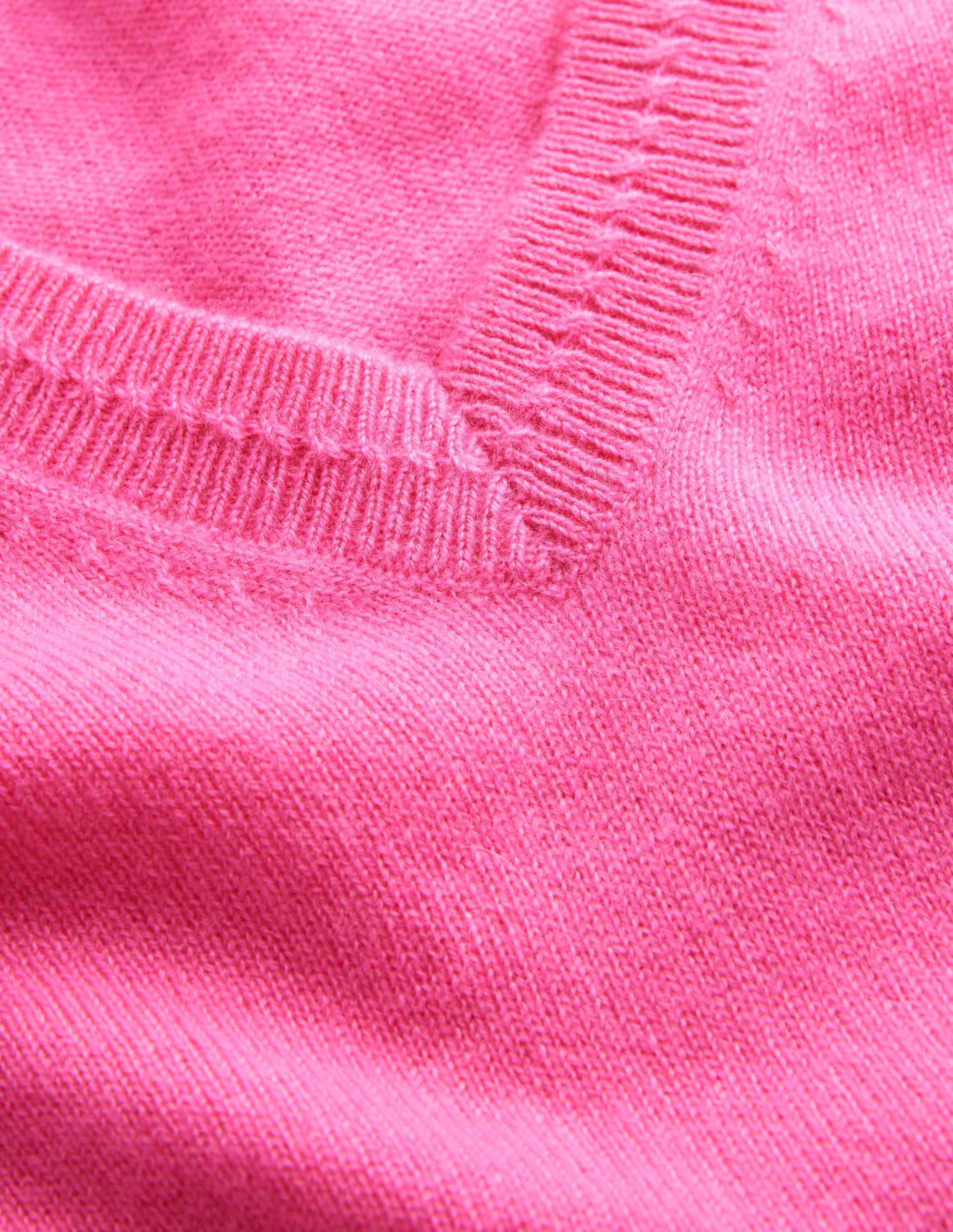 Eva Cashmere V-Neck Sweater-Sangria Sunset - Image 6