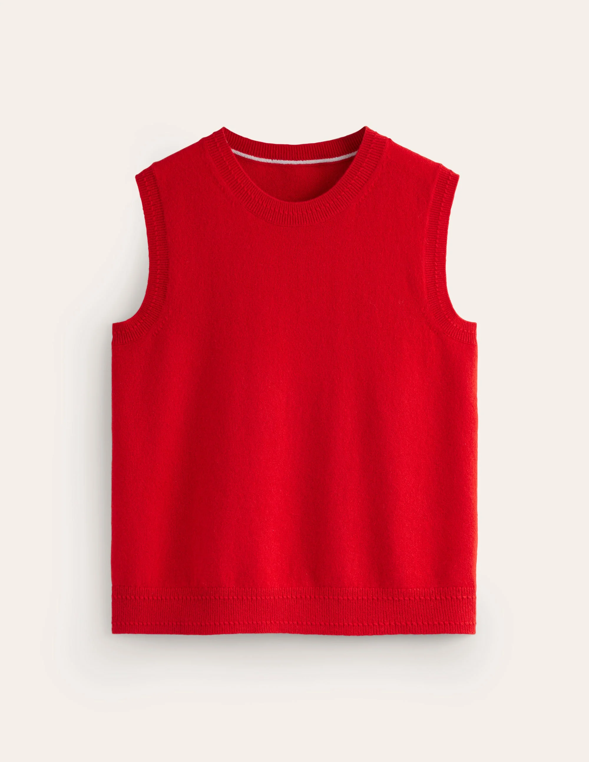 Eva Cashmere Vest-Rouge Red - Image 5