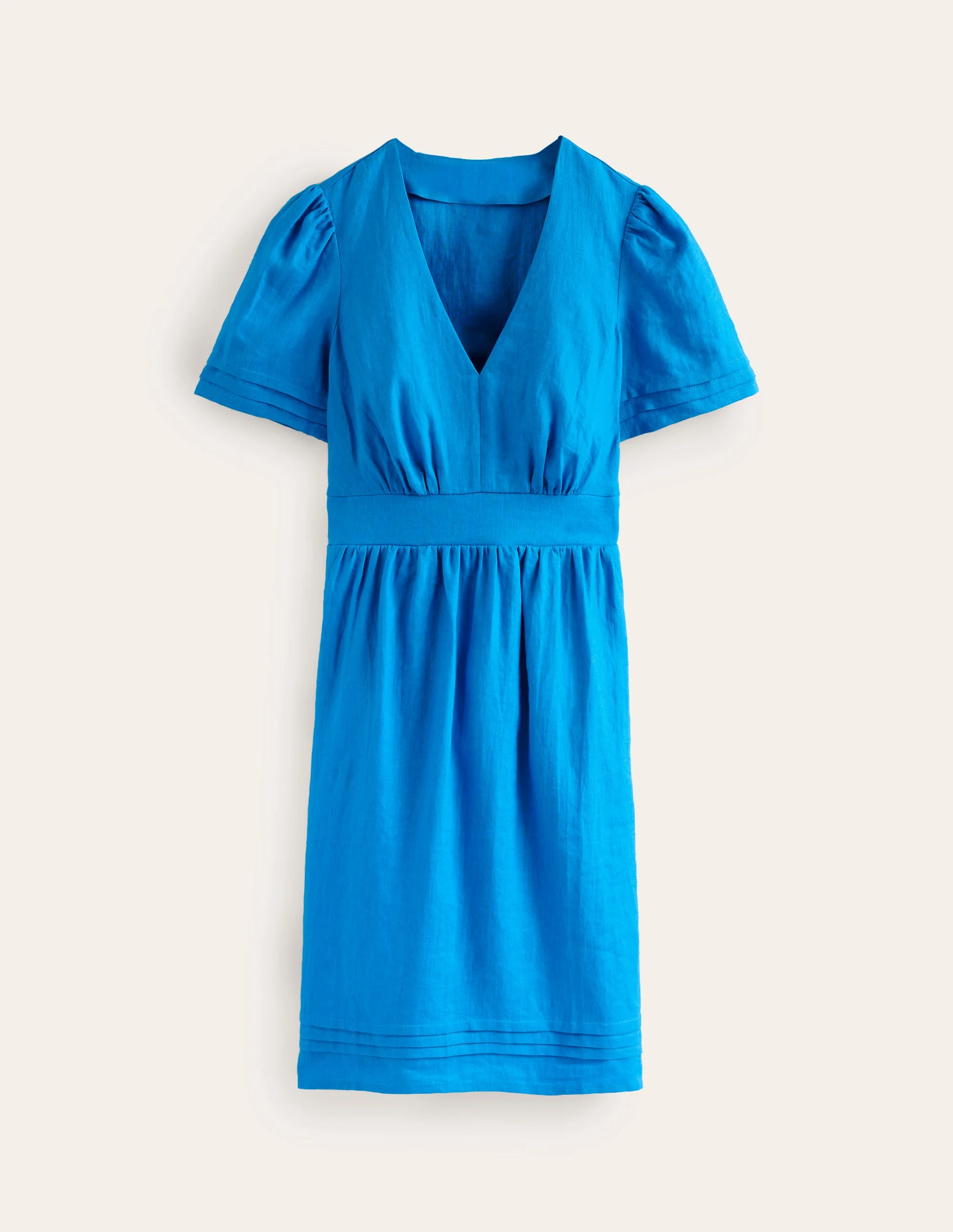 Eve Linen Short Dress-Brilliant Blue - Image 6