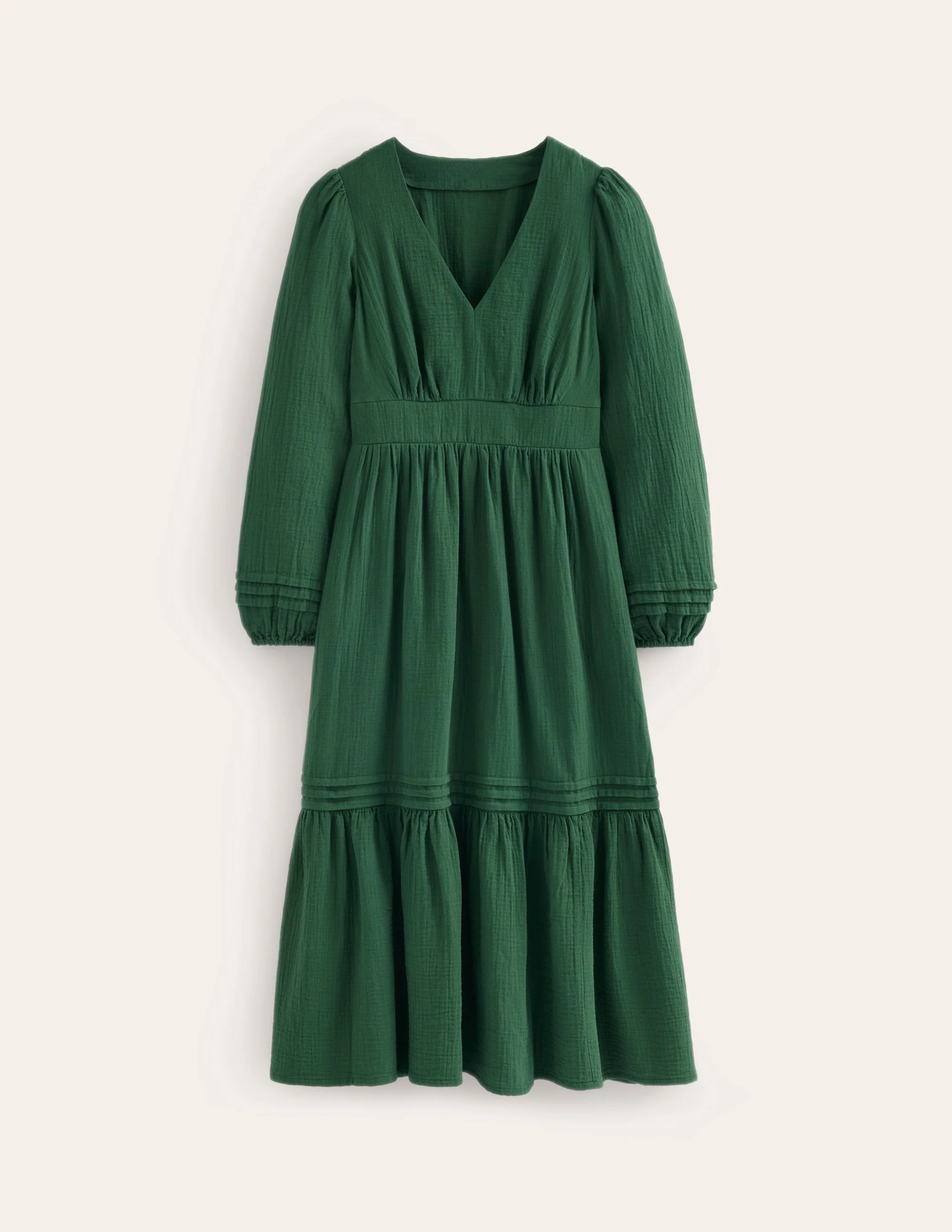 Eve Sleeved Double Cloth Dress-Eden - Image 6