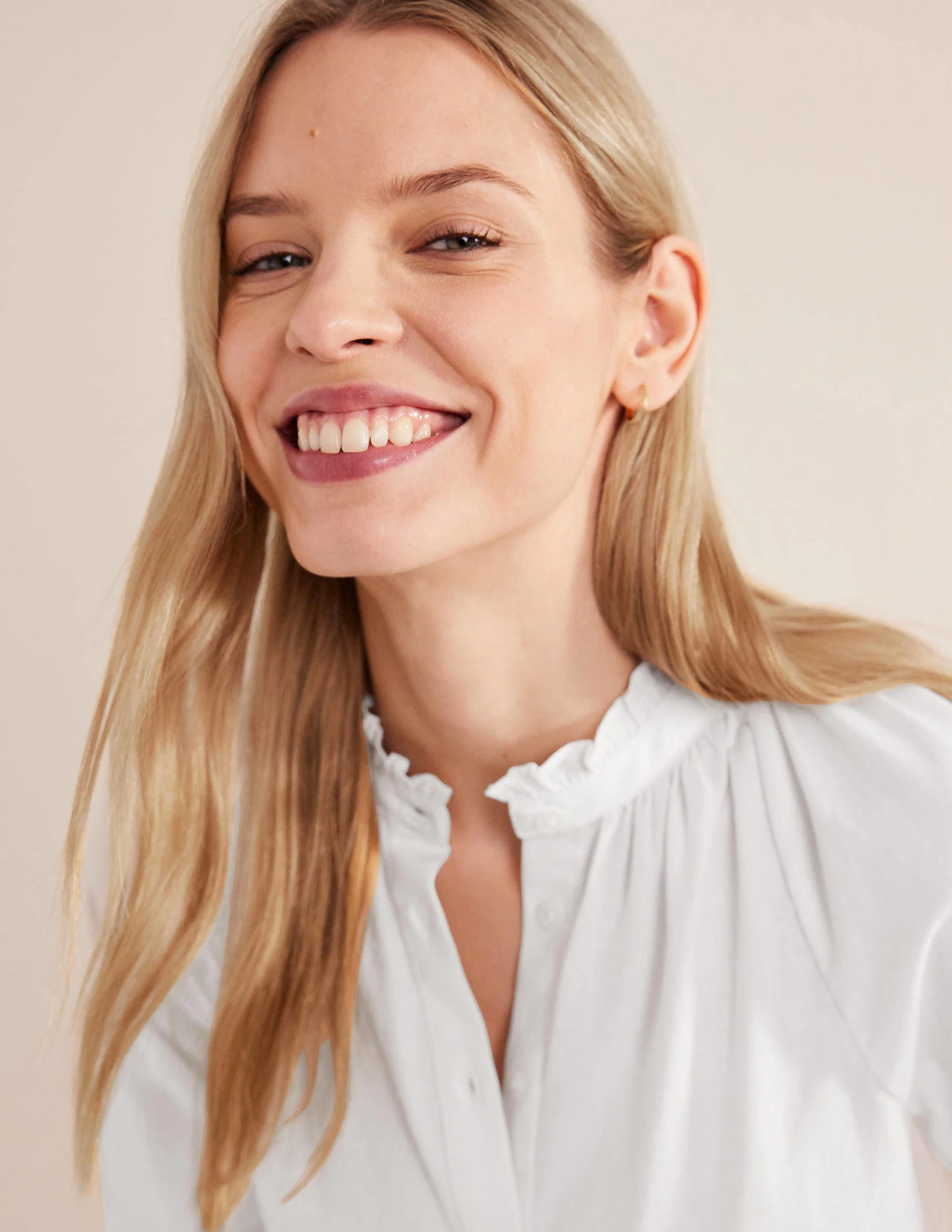 Everyday Cotton Popover Shirt-White - Image 2
