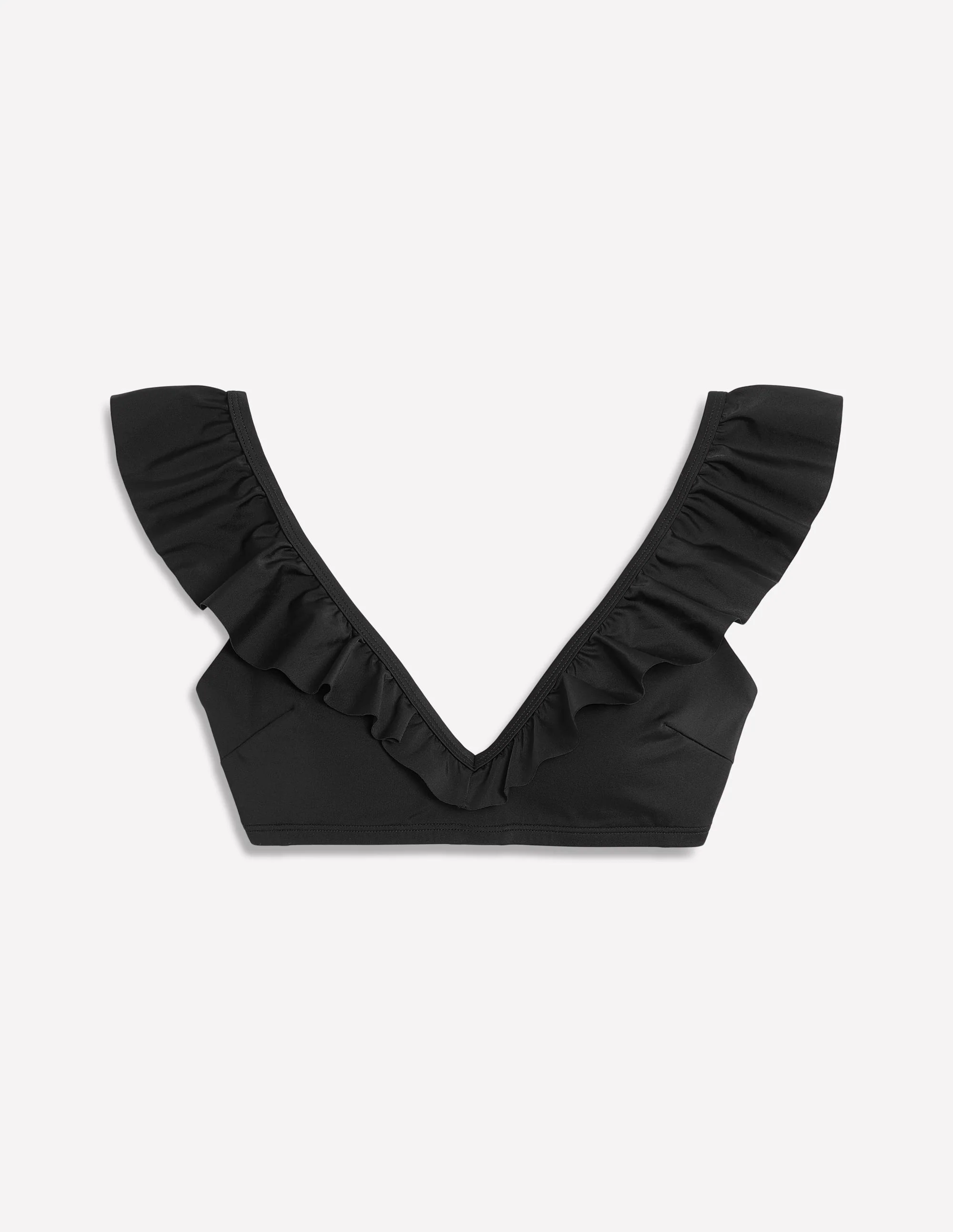 Evia Ruffle Bikini Top-Black - Image 5