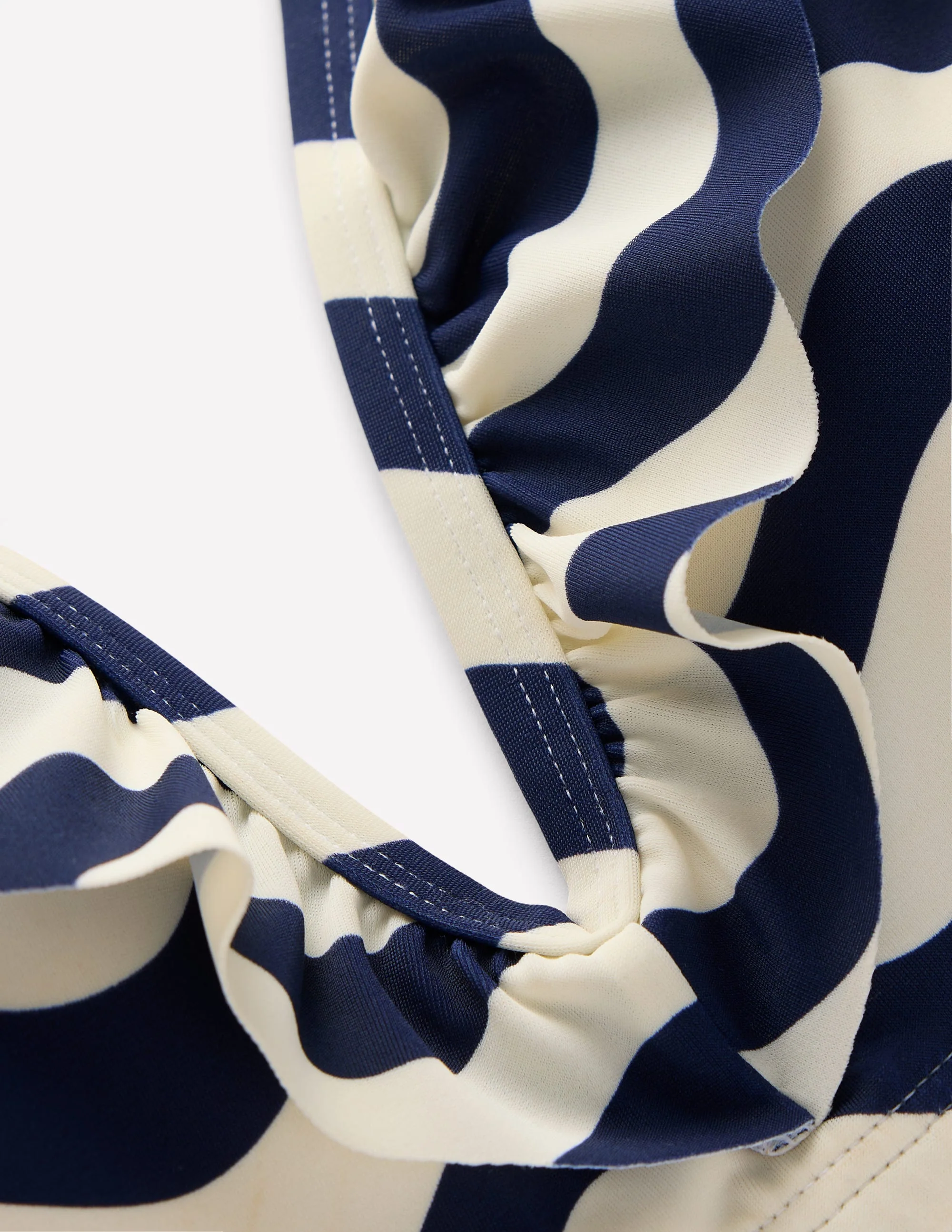 Evia Ruffle Bikini Top-French Navy, Mono Wave - Image 8