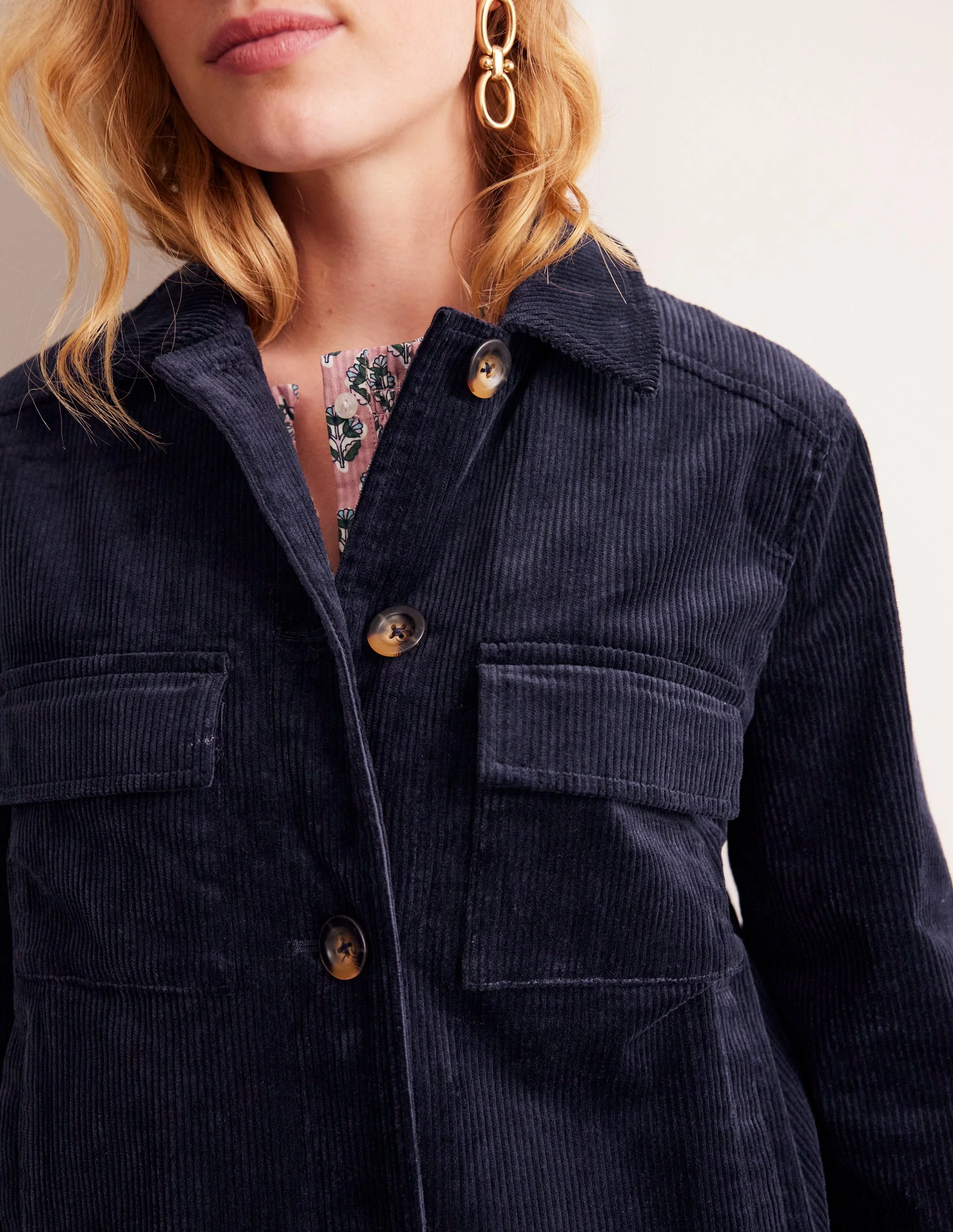 Exeter Cord Jacket-Navy - Image 2