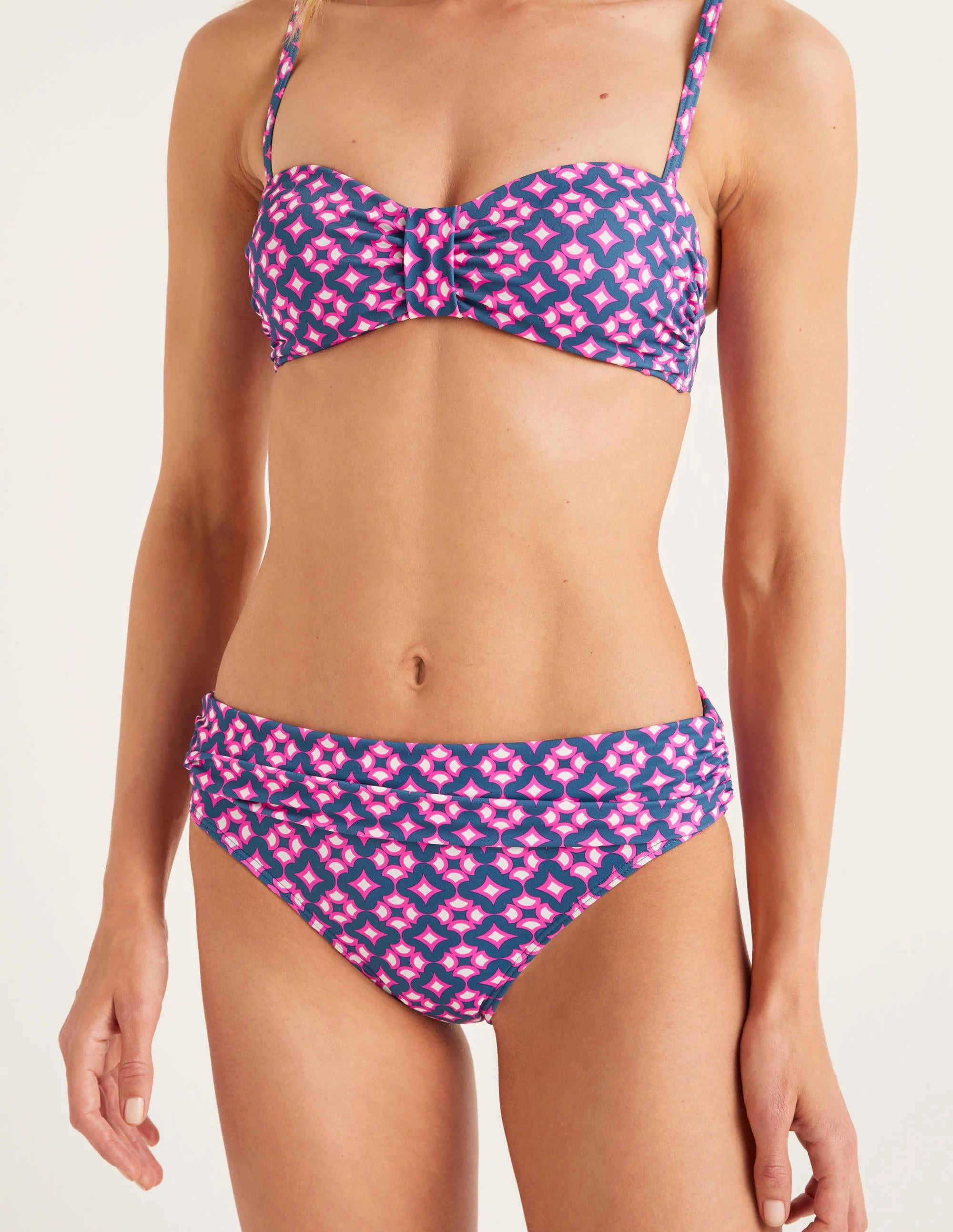 Eze Fold Over Bottoms-Vibrant Teal, Diamond Drop