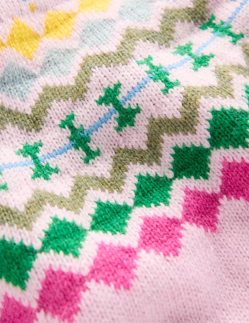 Fae Fair Isle Frilled Sweater-Sheer Pink Melange - Image 6