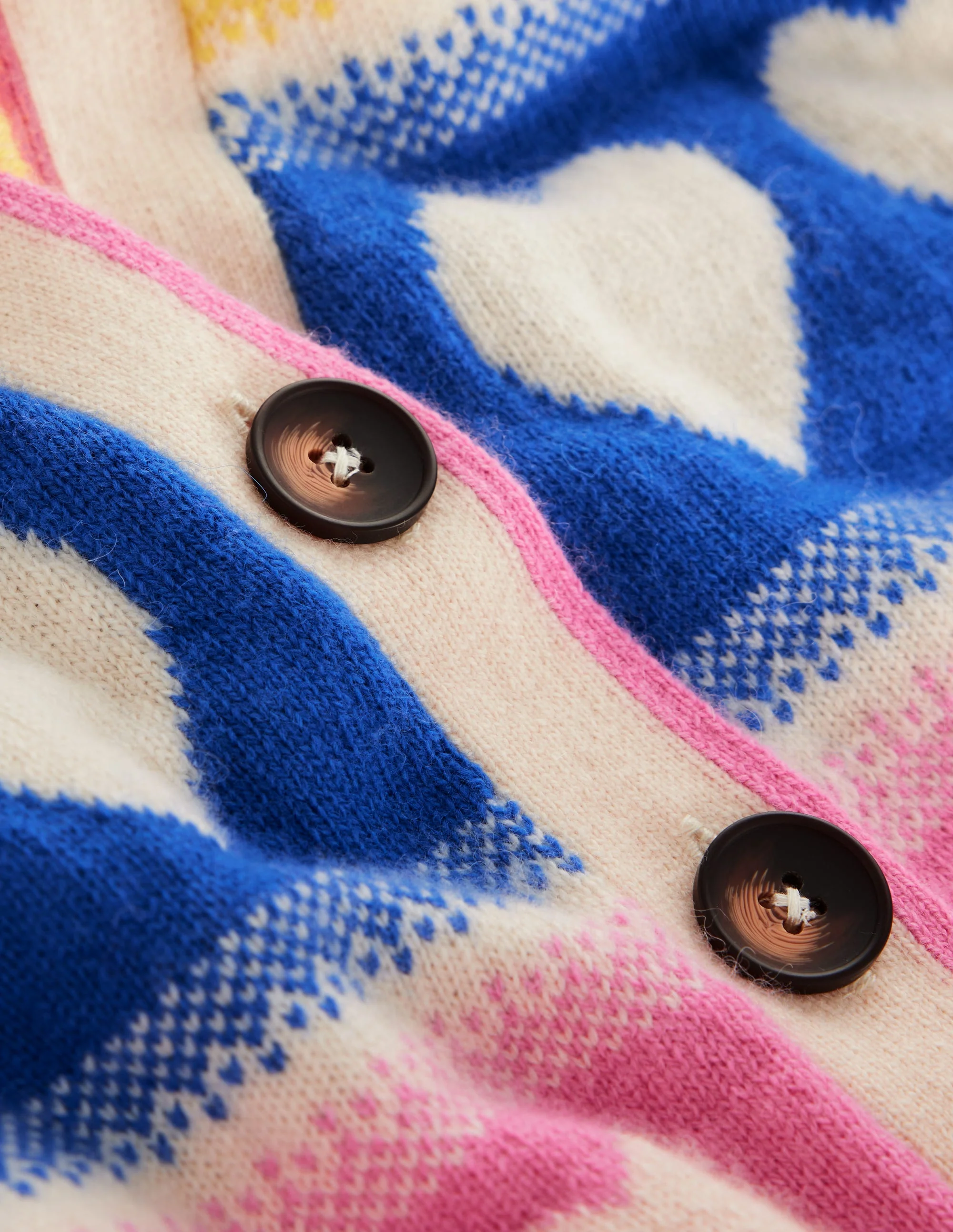 Fair Isle Boyfriend Cardigan-Multi, Hearts - Image 9