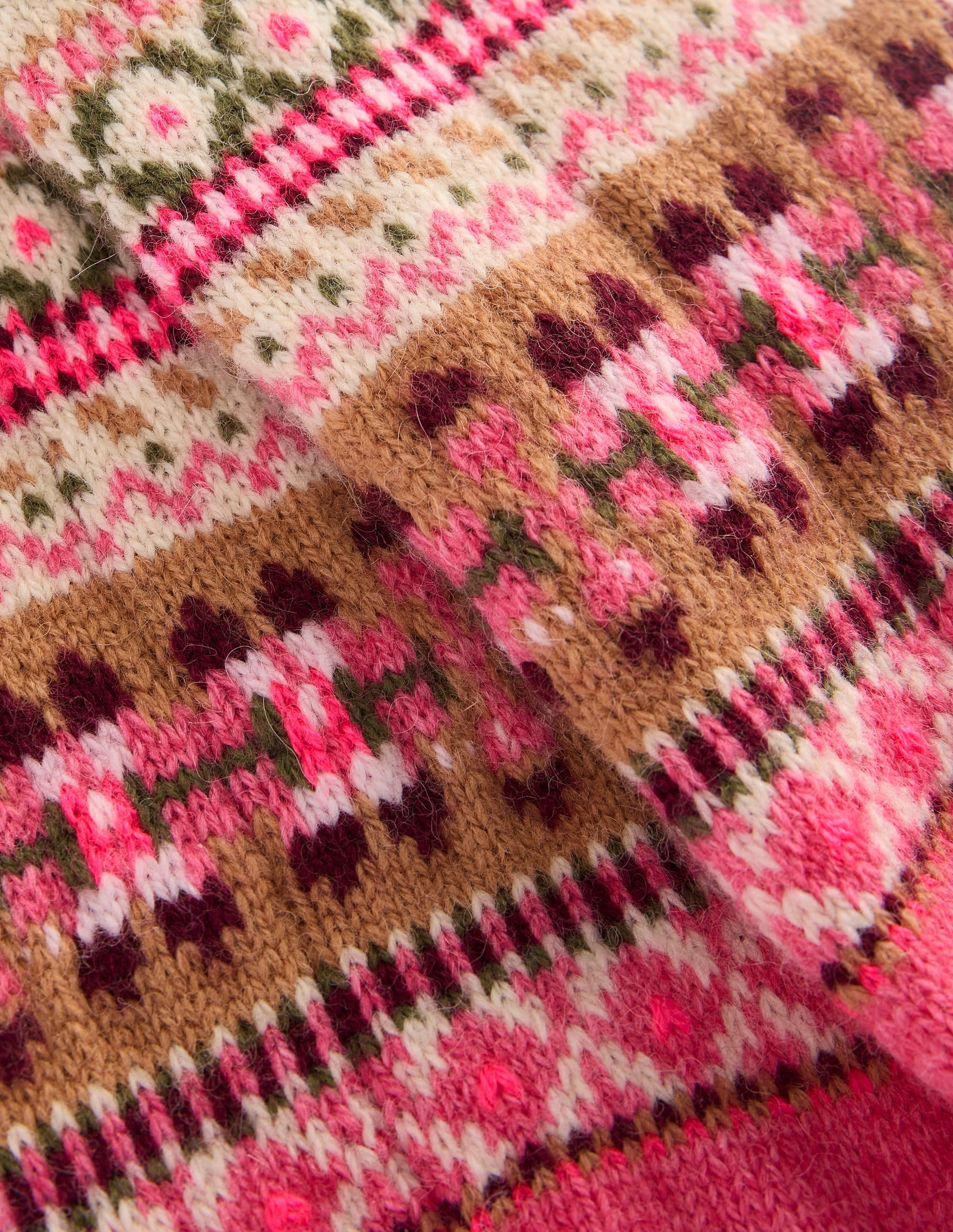 Fair Isle Socks-Pink - Image 4