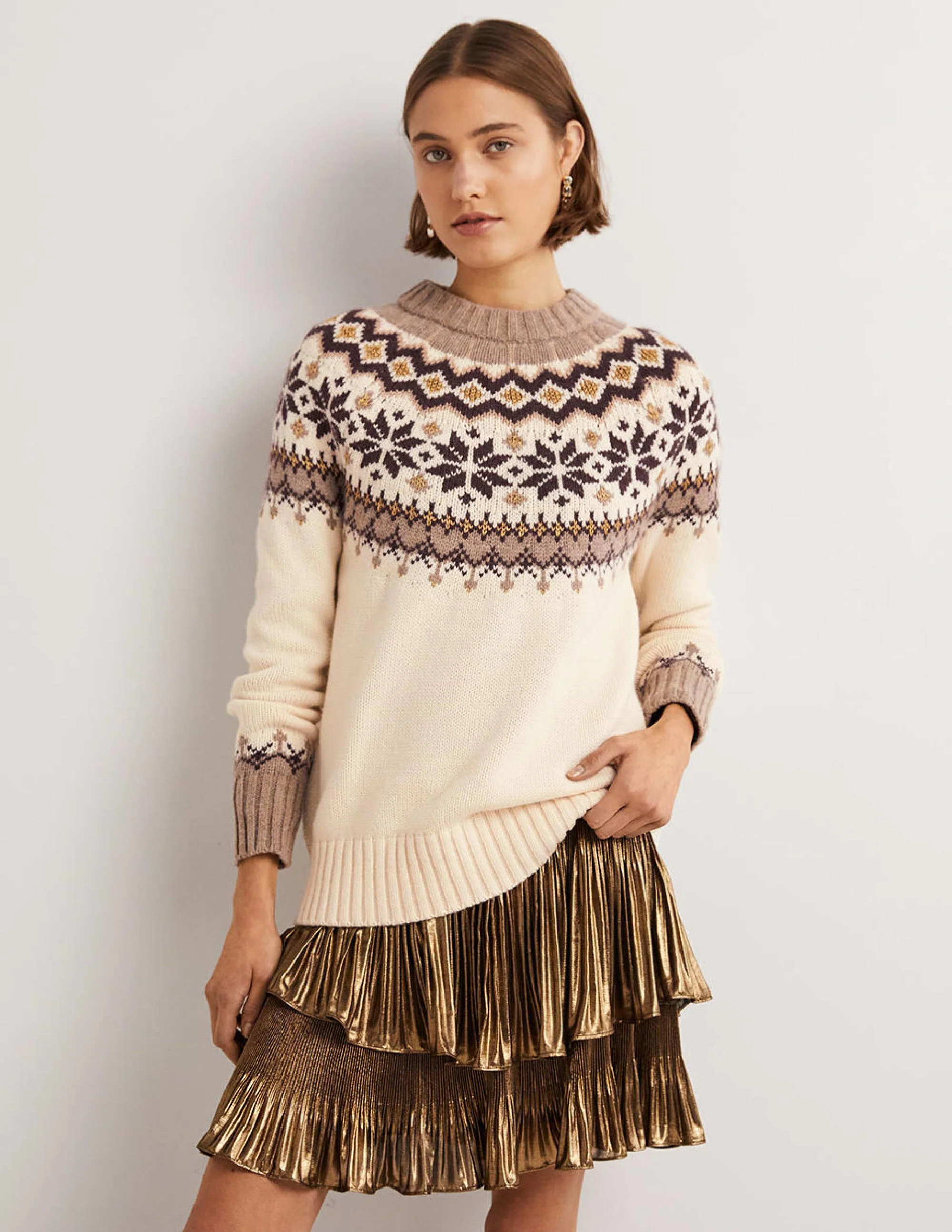 Fair Isle Sweater-Warm Ivory Fair Isle