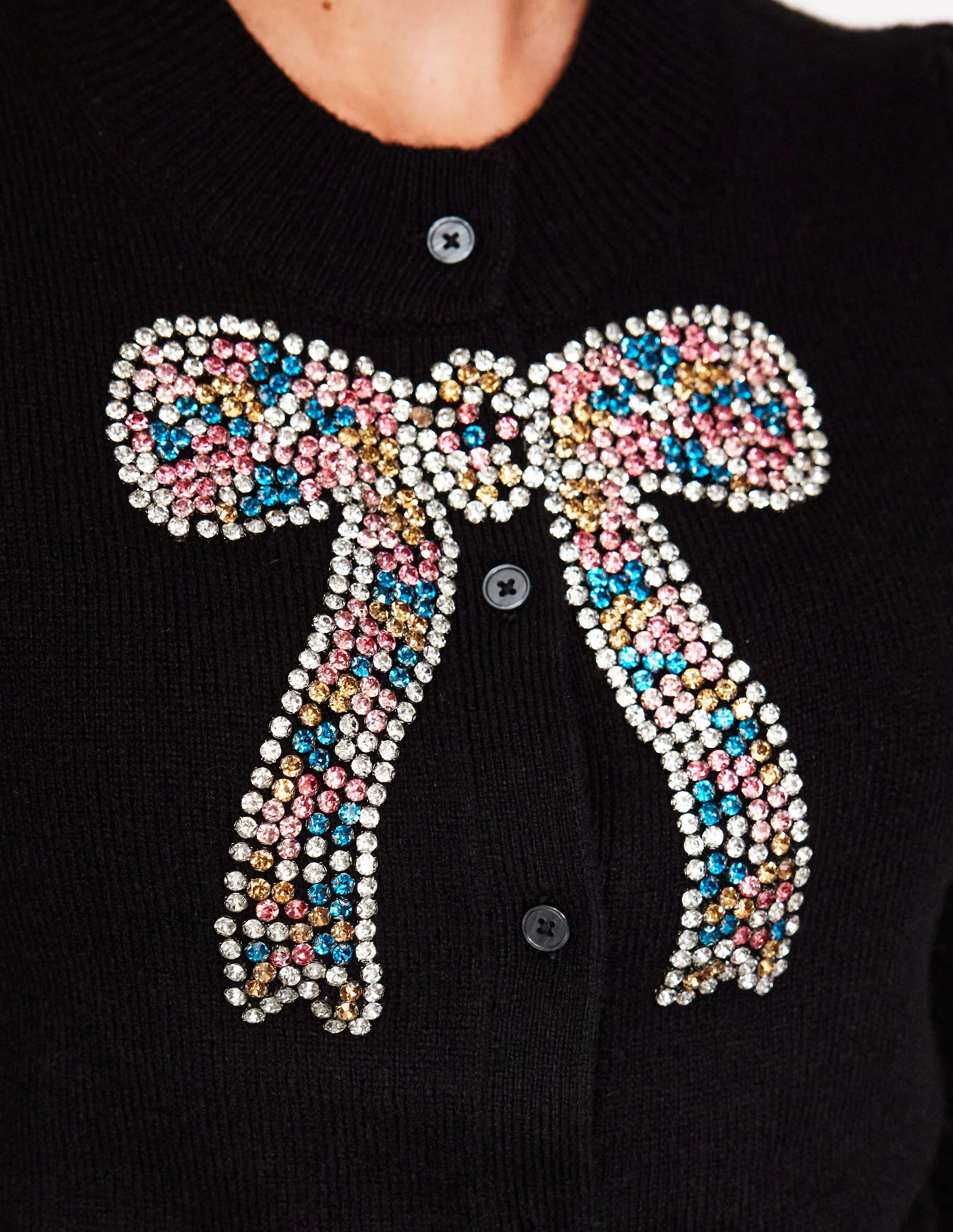 Fenella Embellished Cardigan-Black - Image 2