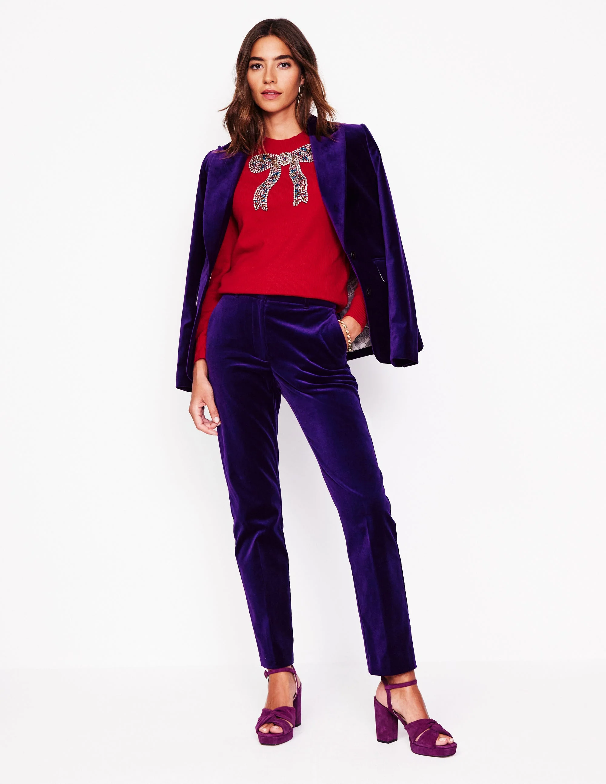 Fenella Embellished Sweater-Rouge Red - Image 5