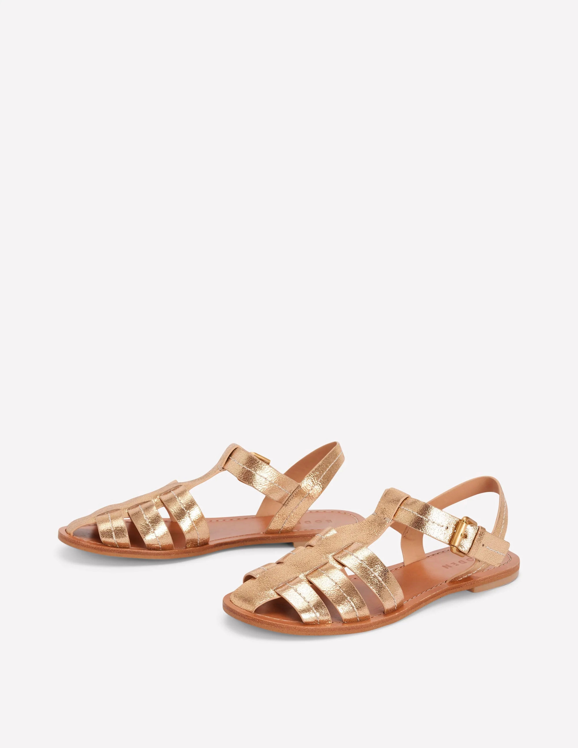Fisherman Flat Sandals-Gold - Image 3
