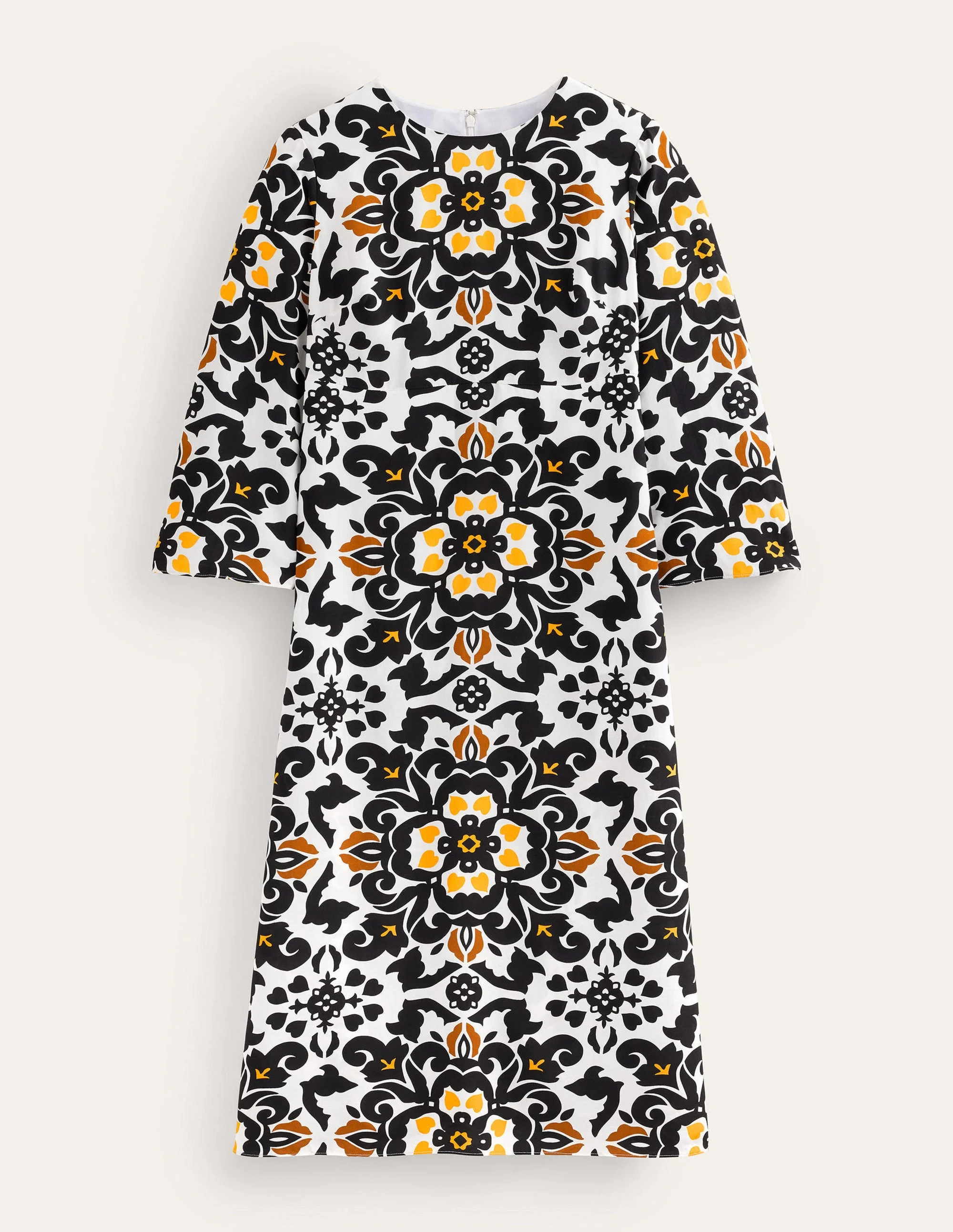 Flare Sleeve Midi Dress-Black, Opulent Pome - Image 5