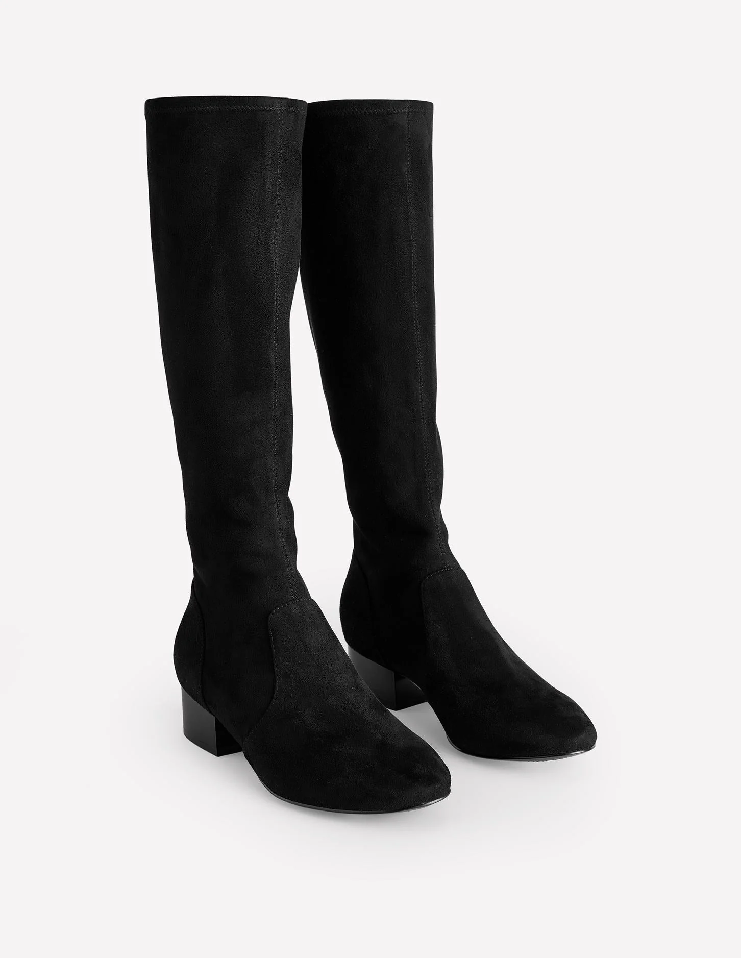 Flat Stretch Knee Boot-Black - Image 3