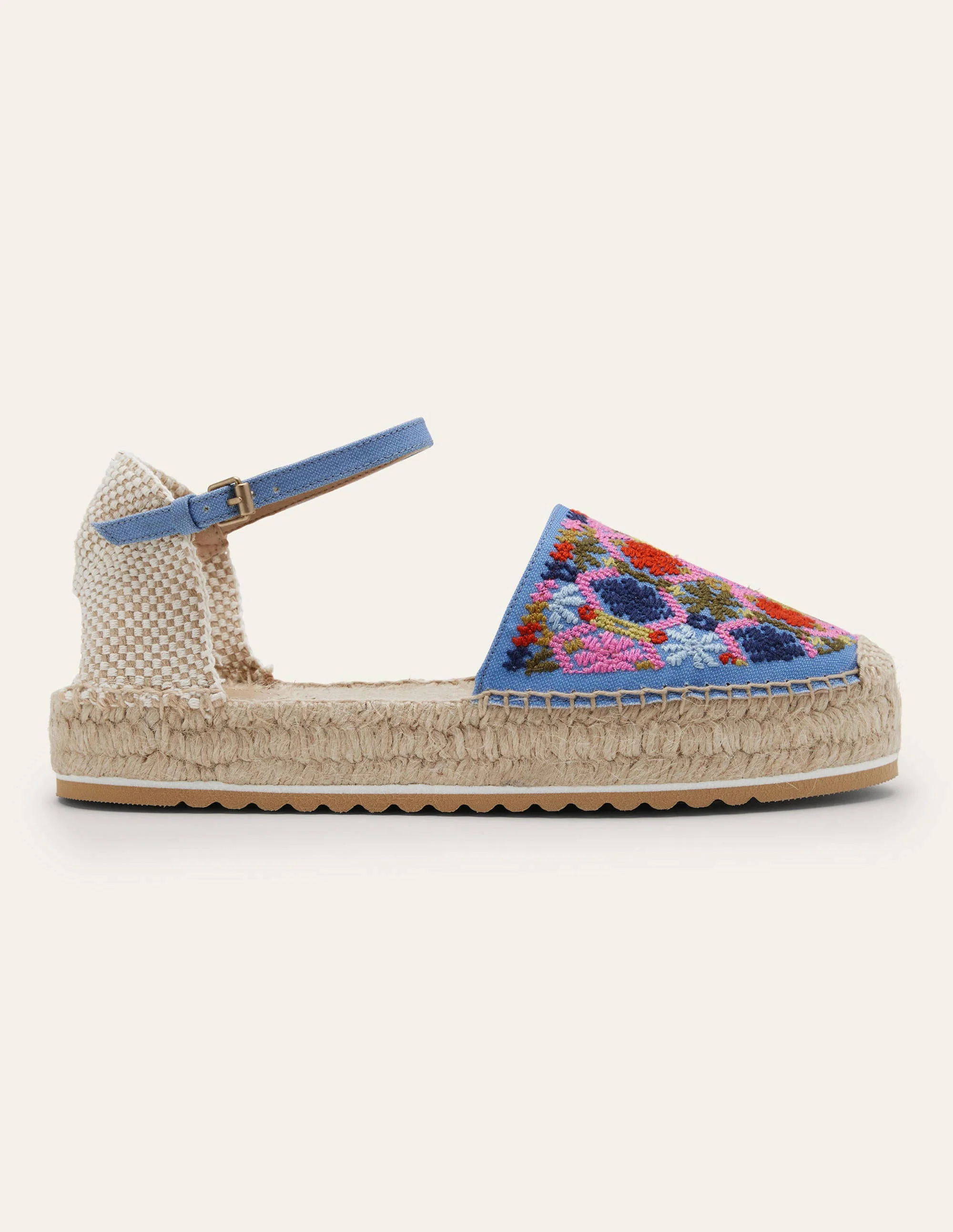 Flatform Espadrilles-Chambray Embroidery - Image 2