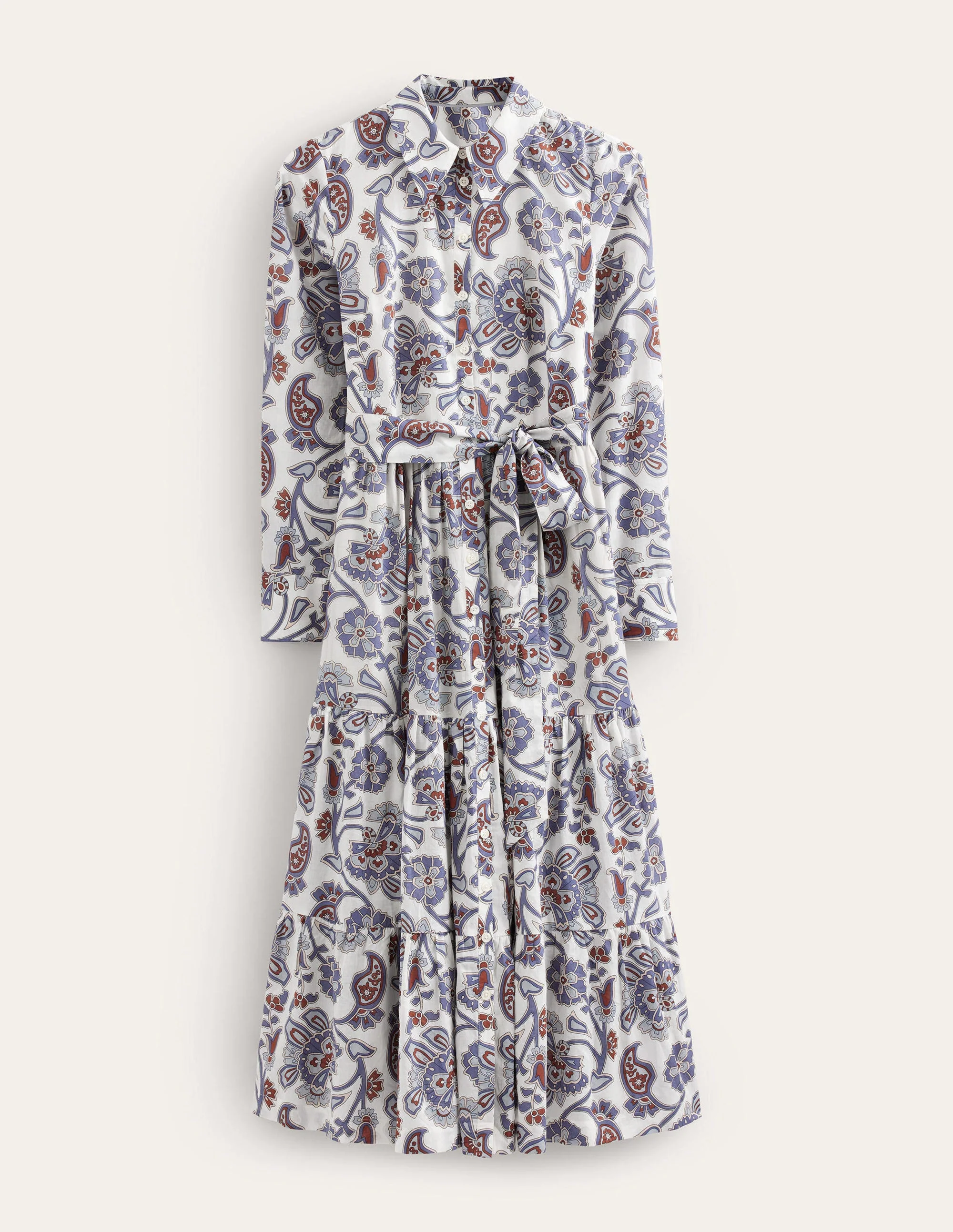 Flo Cotton Midi Shirt Dress-Nightshadow Blue - Image 6