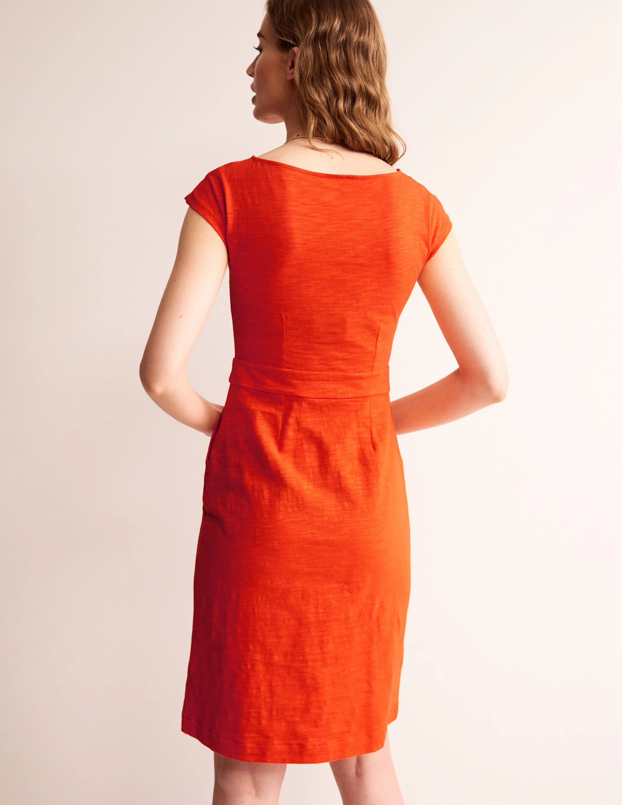 Florrie Broderie Dress-Mandarin Orange - Image 3