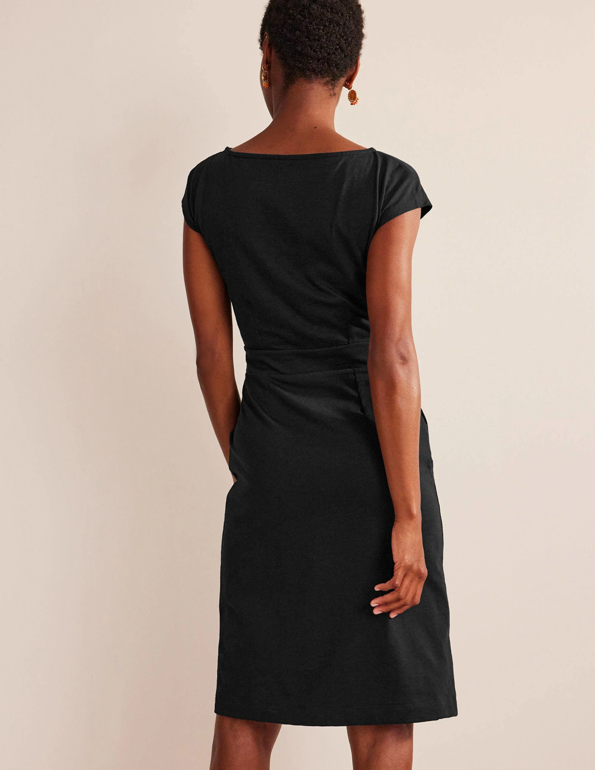 Florrie Jersey Dress-Black - Image 3