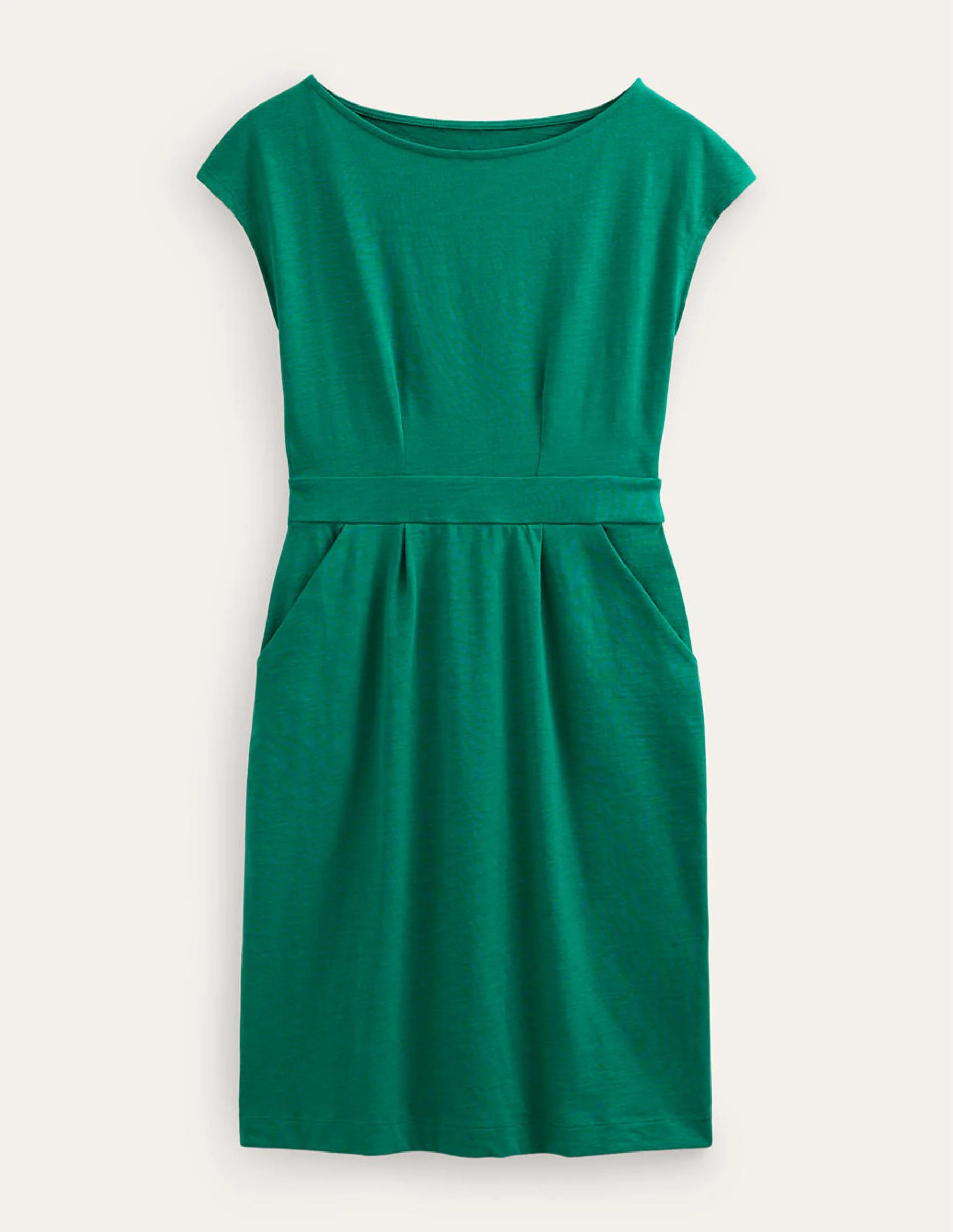 Florrie Jersey Dress-Bright Emerald - Image 5