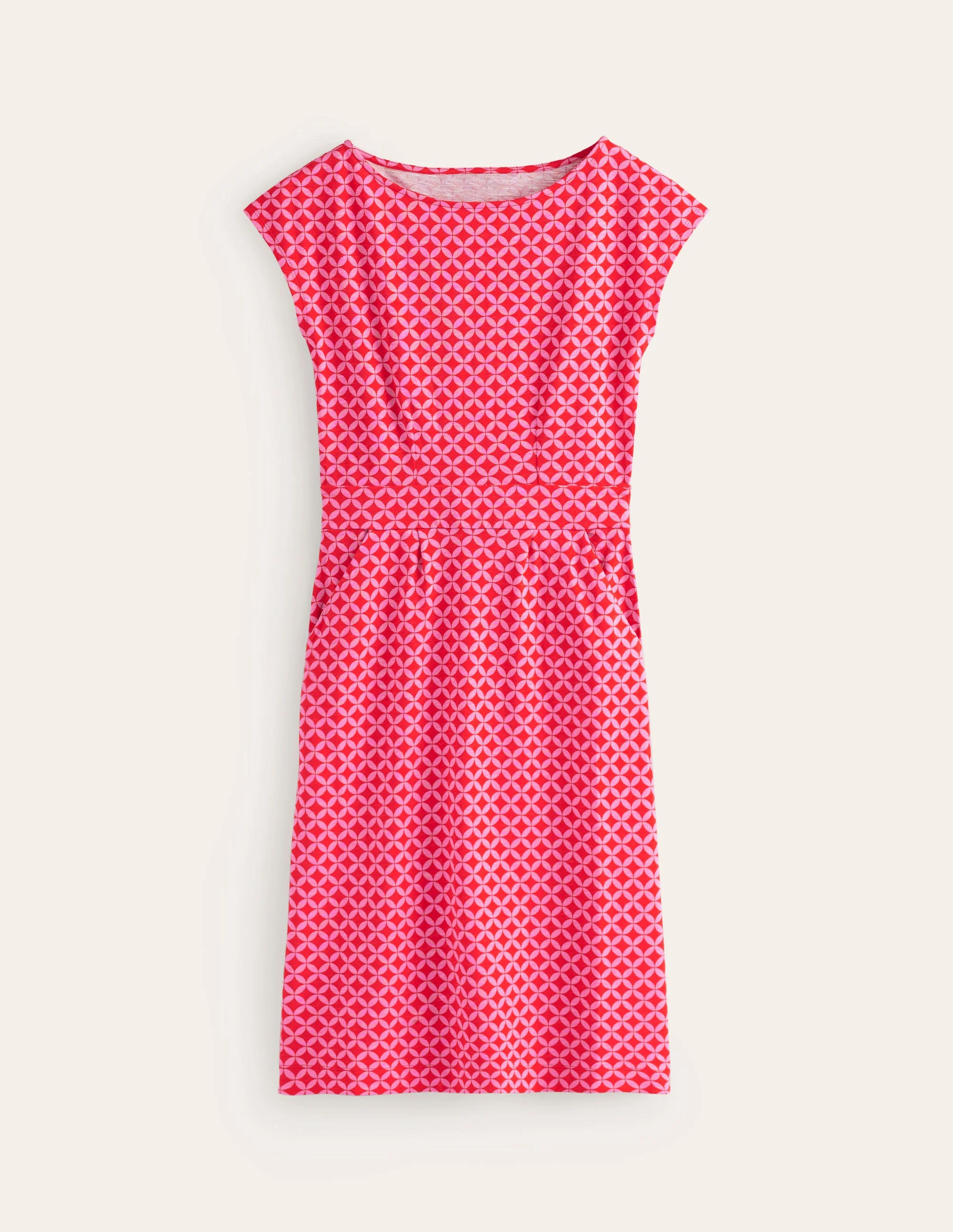 Florrie Jersey Dress-Flame Scarlet, Diamond Terrace - Image 6