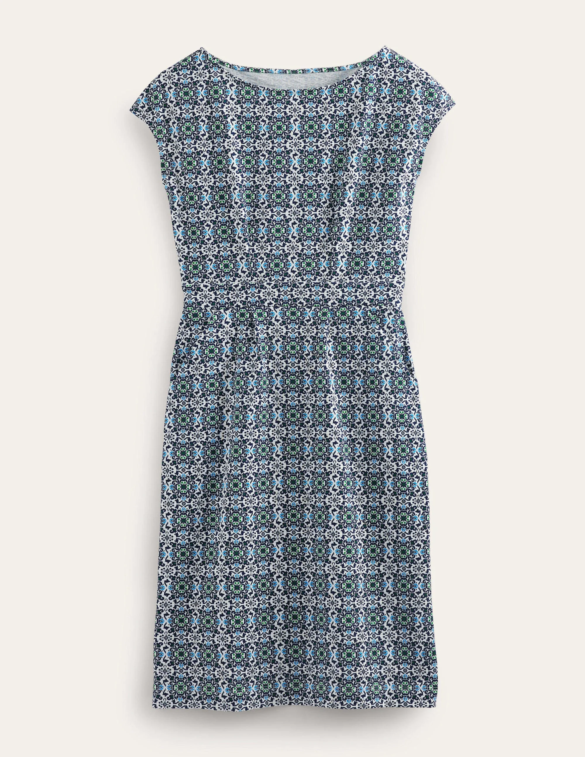 Florrie Jersey Dress-French Navy, Opulent Pome - Image 5