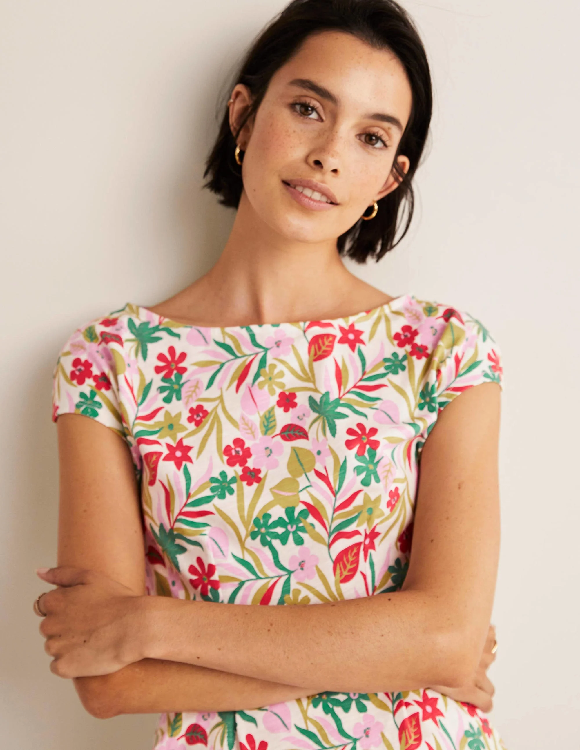 Florrie Jersey Dress-Multi, Tropic Foliage - Image 2