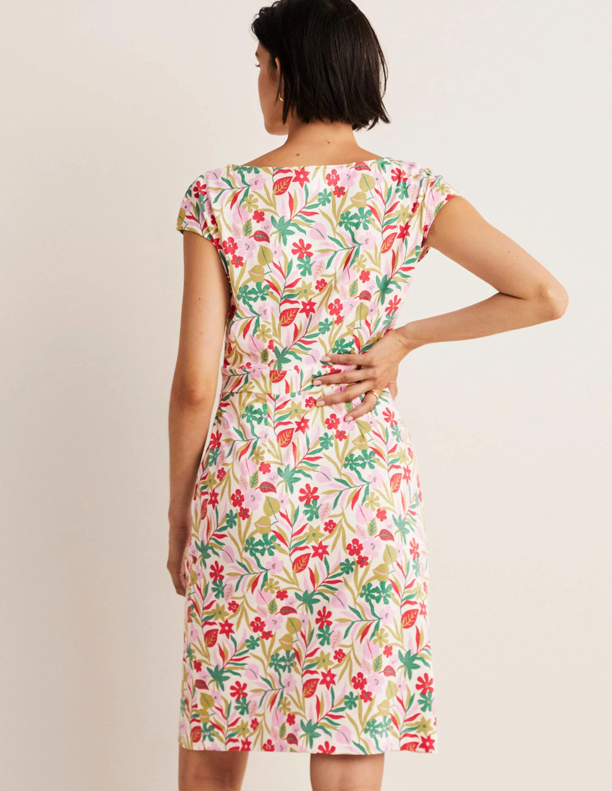 Florrie Jersey Dress-Multi, Tropic Foliage - Image 3