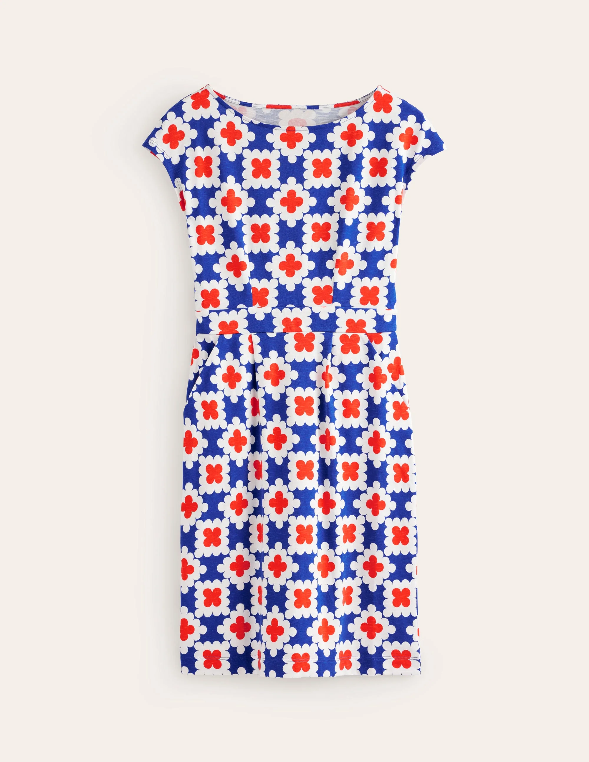Florrie Jersey Dress-Surf the Web, Abstract Tile - Image 6