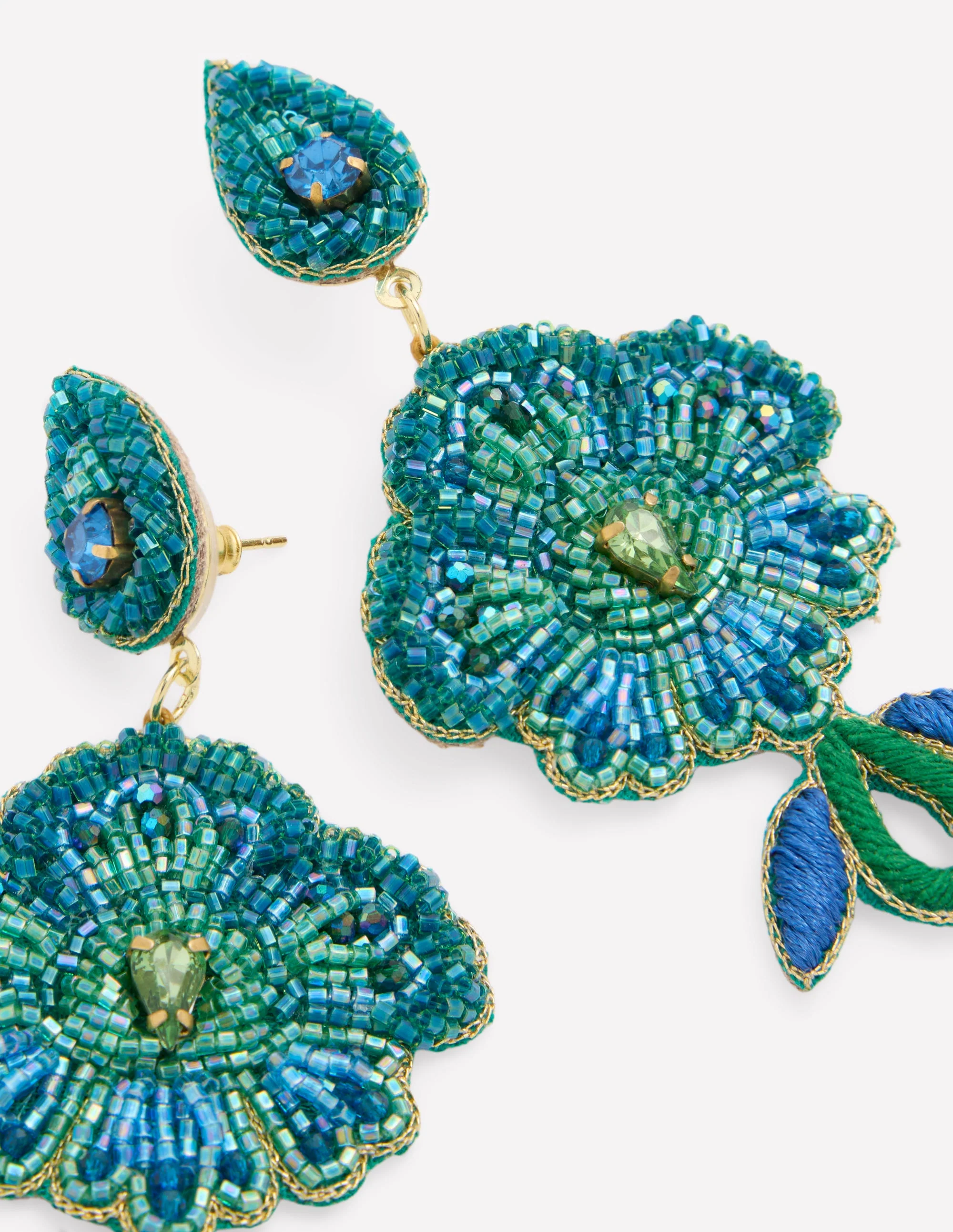Flower Occassion Earring-Blue - Image 4