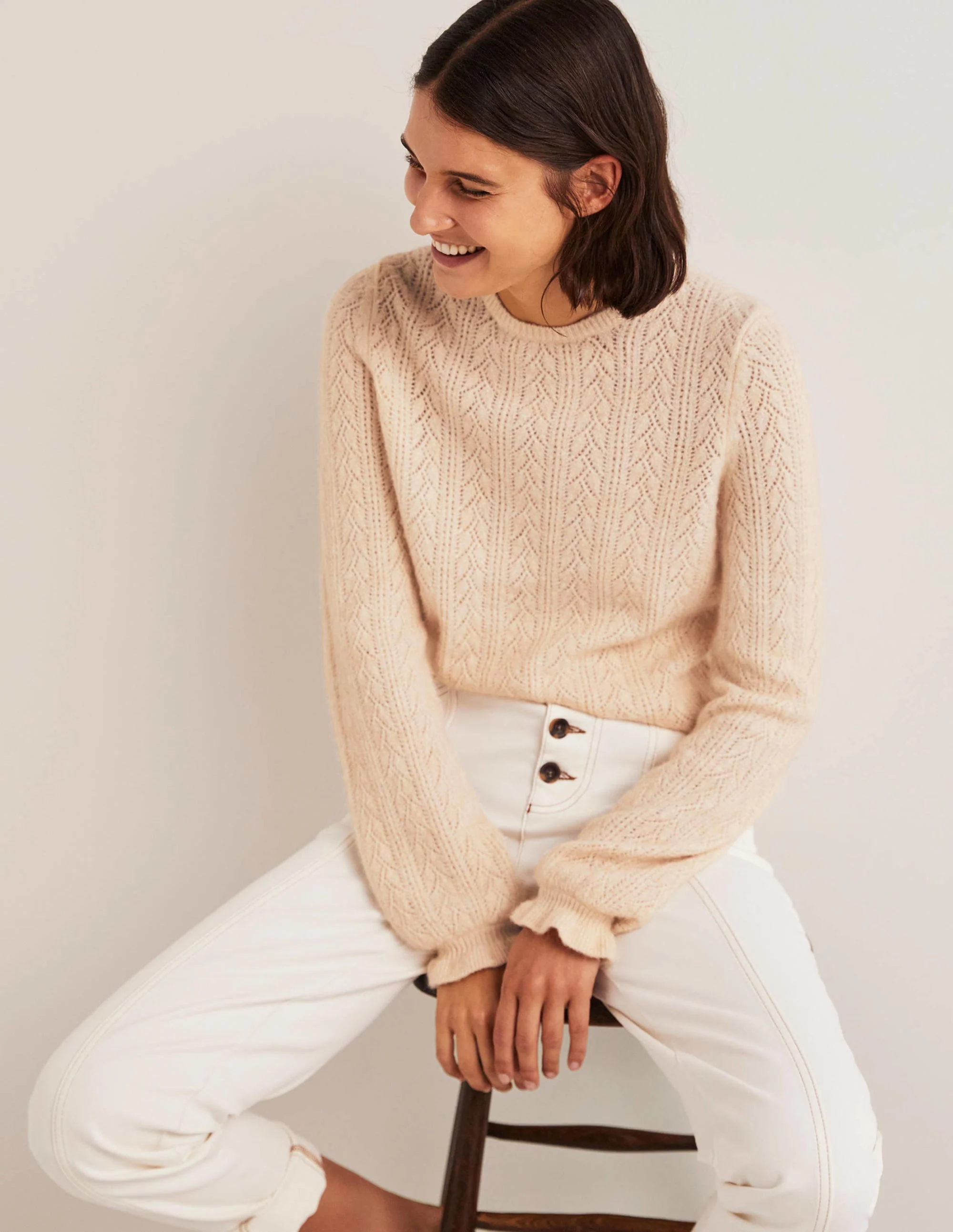 Fluffy Pointelle Sweater-Rope - Image 4