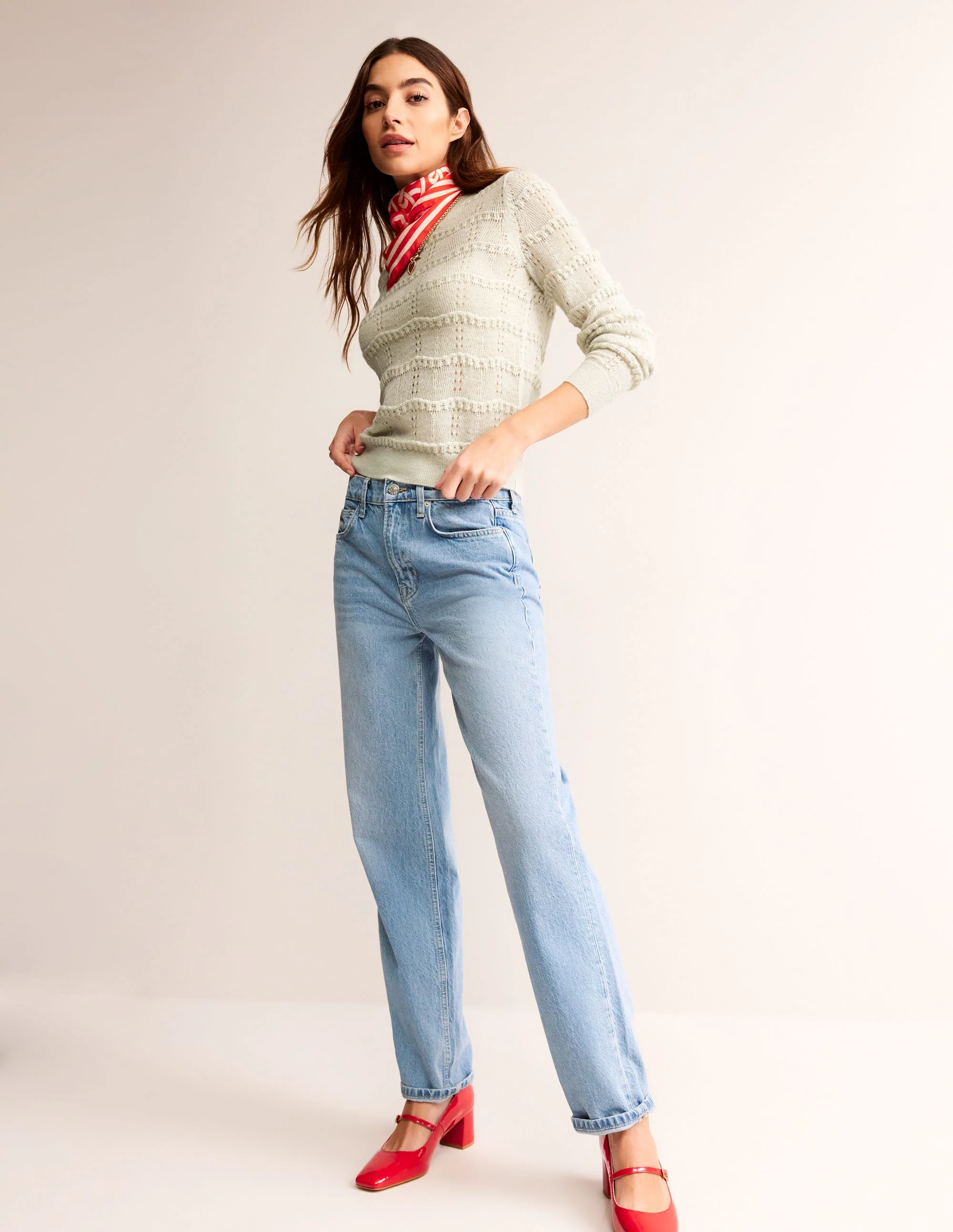Fluffy Pointelle Sweater-Vanilla - Image 4