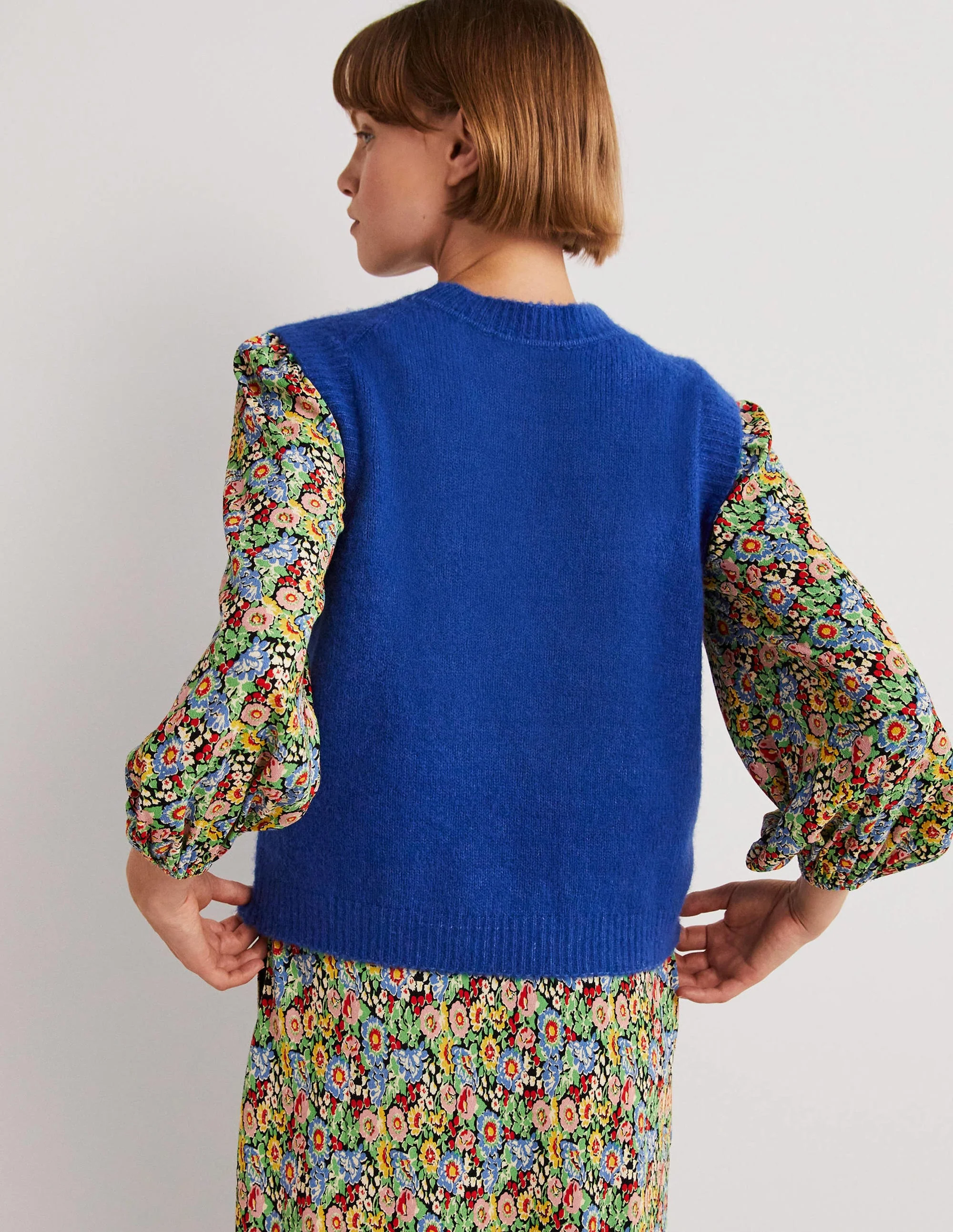 Fluffy Sweater Vest-Cobalt Blue - Image 3
