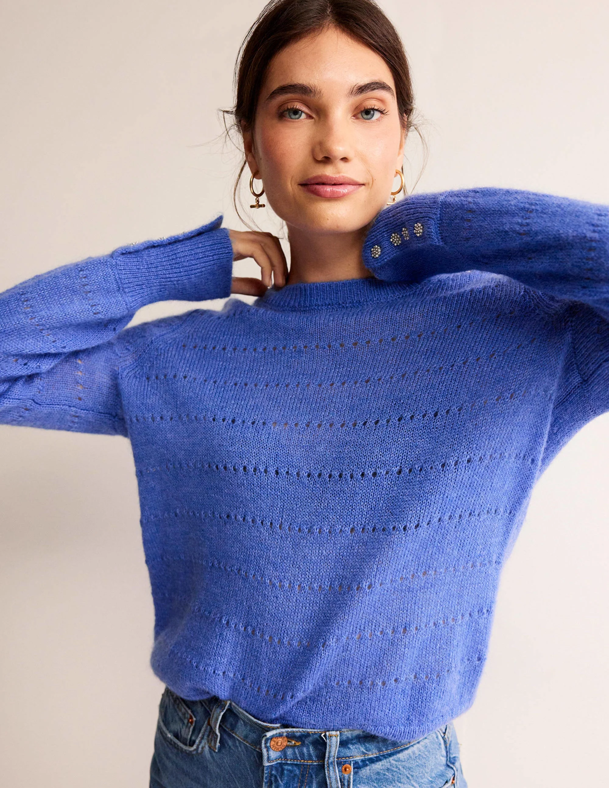 Fluffy Textured Sweater-Meadow Spring